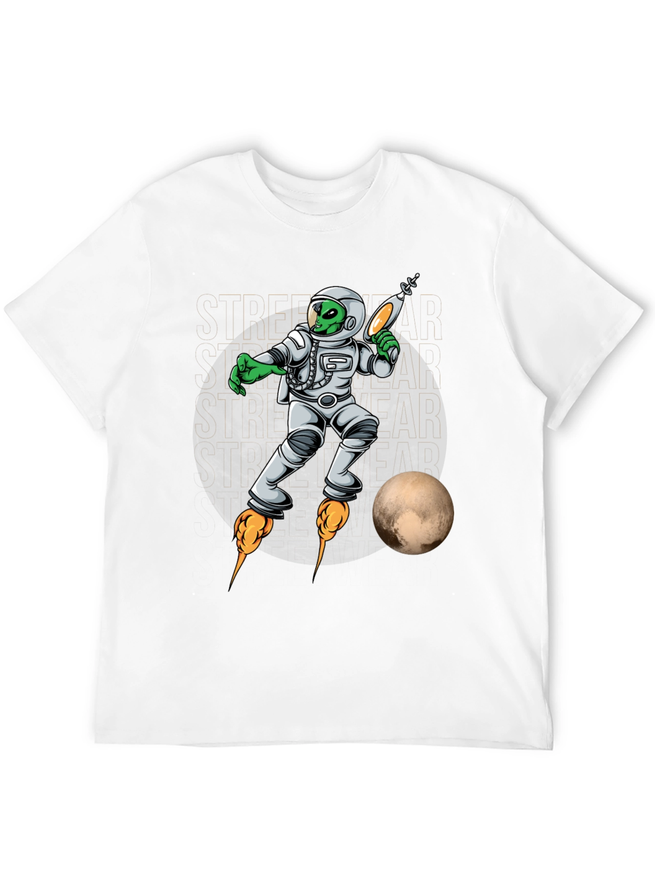 Alien Astronaut Streetwear Graphic Tee