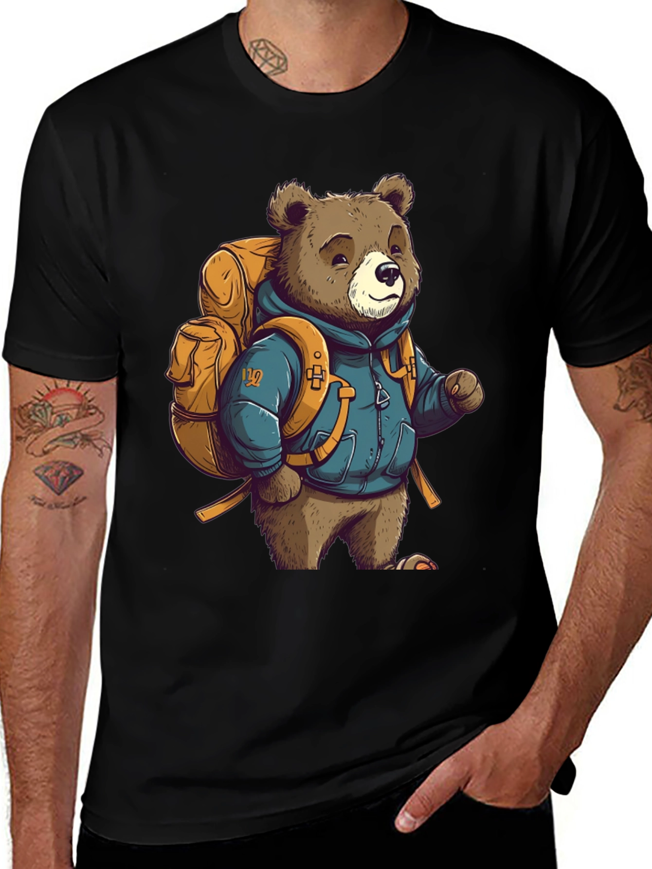 Bear Hiker Graphic Tee - Adventure Ready Style