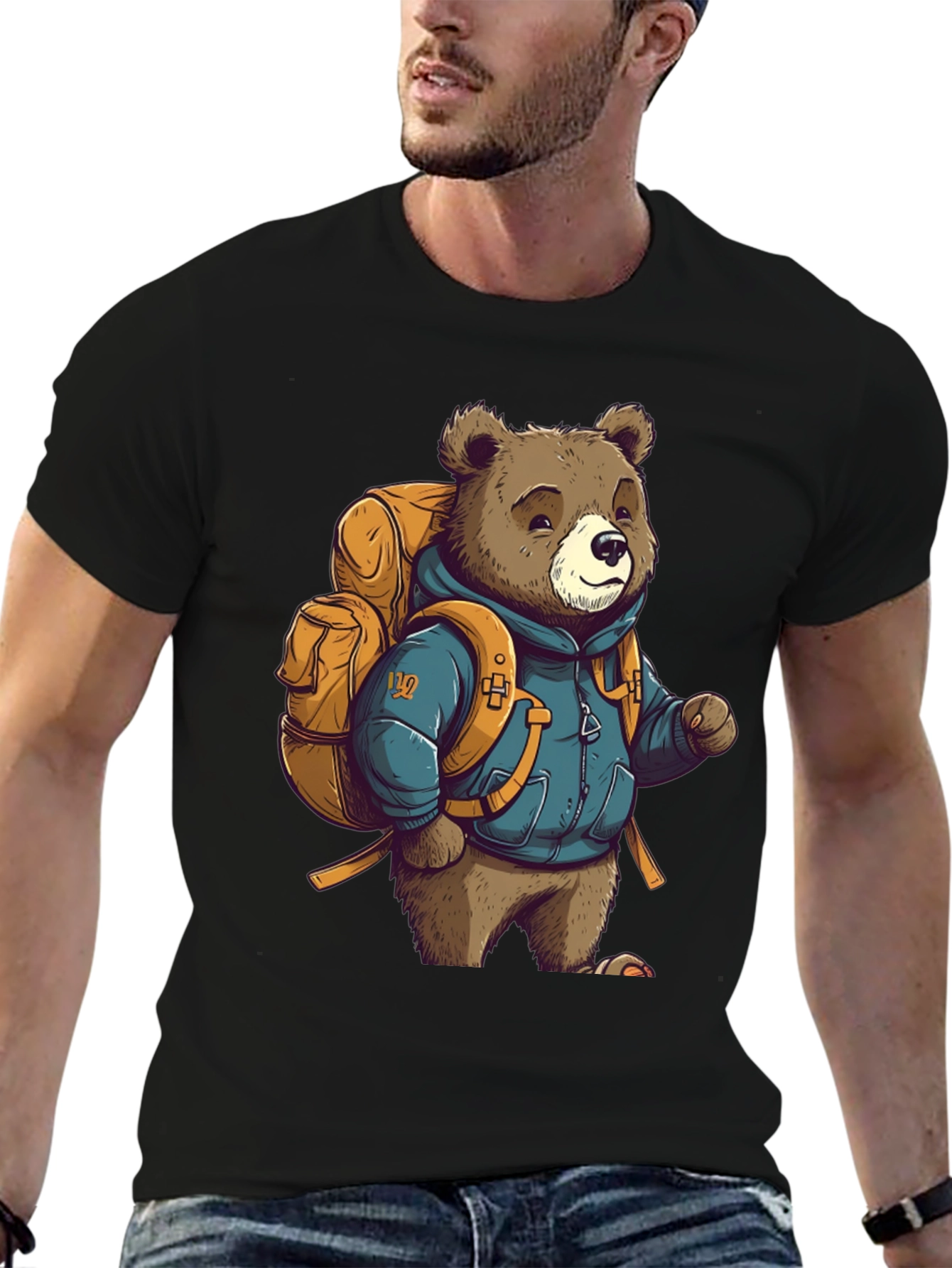 Bear Hiker Graphic Tee - Adventure Ready Style