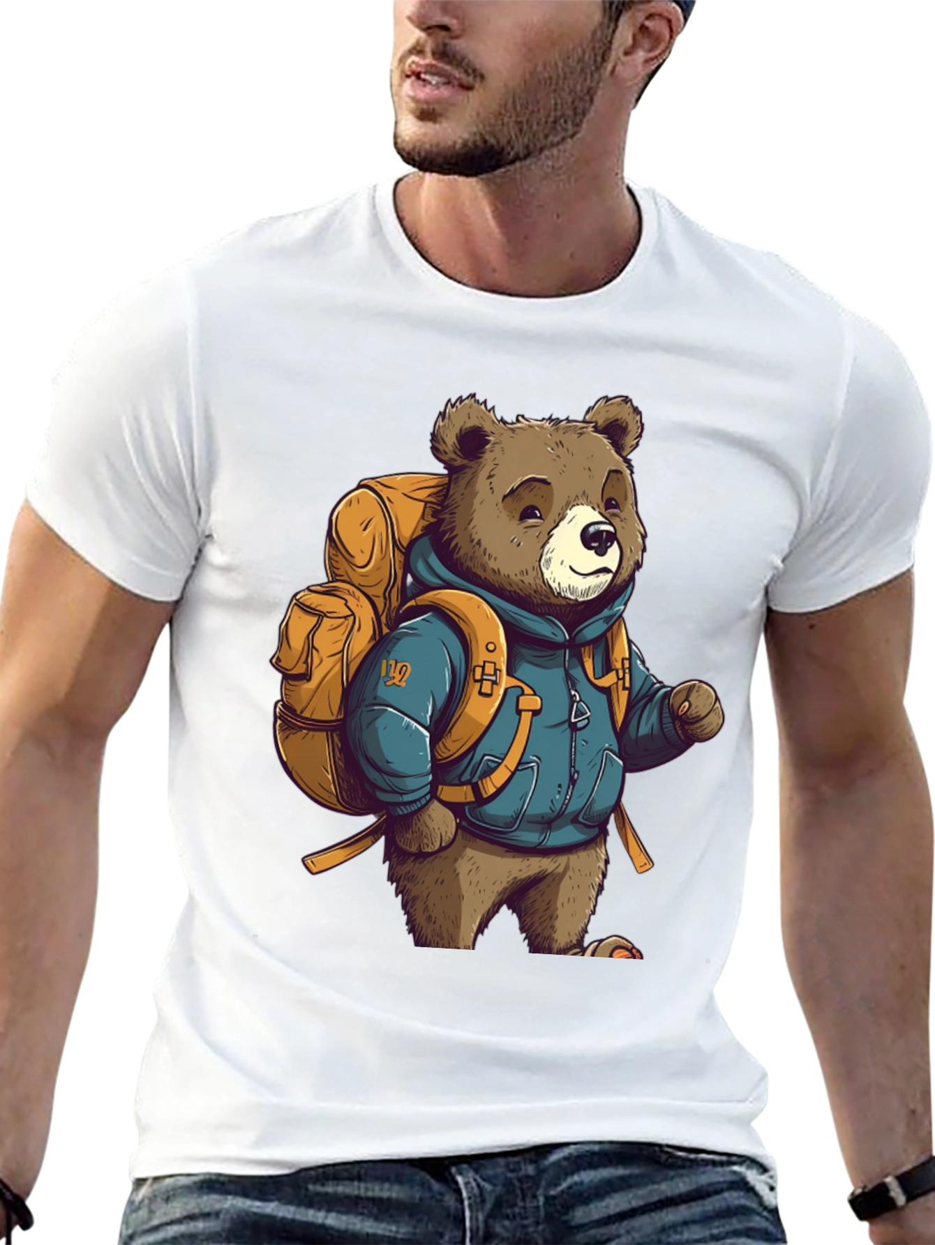 Bear Hiker Graphic Tee - Adventure Ready Style