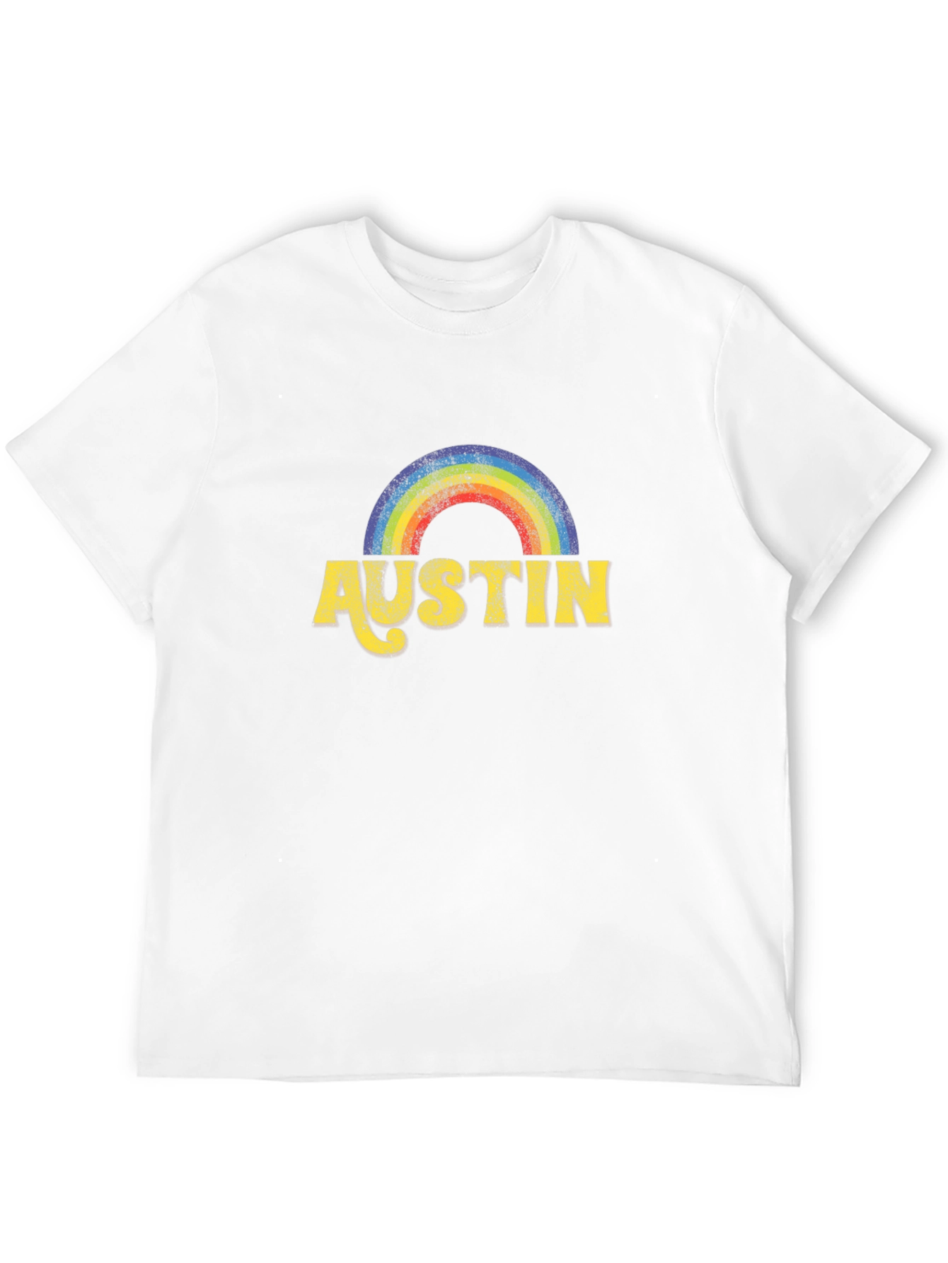 Austin Rainbow Graphic Tee - Classic Comfort