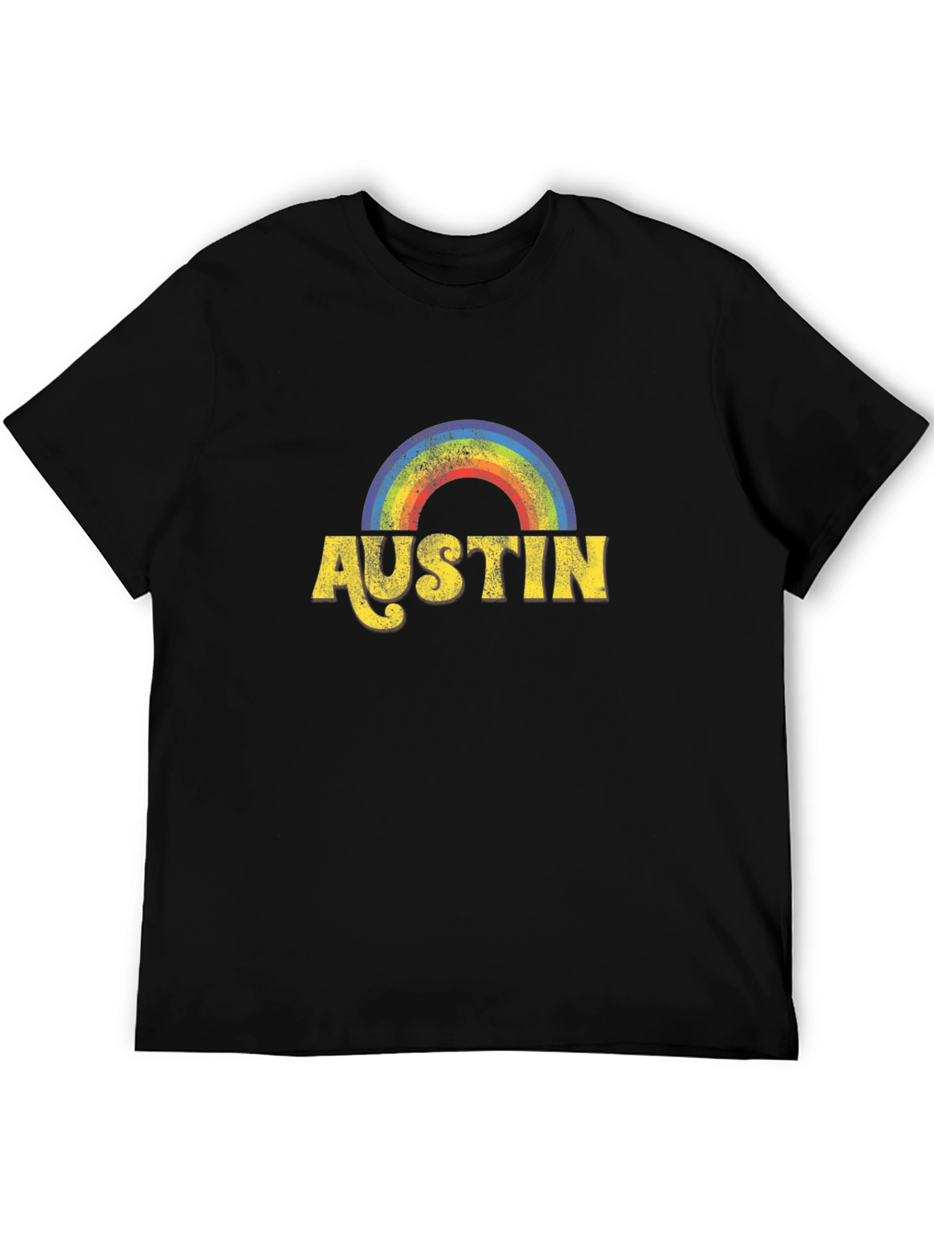 Austin Rainbow Graphic Tee - Classic Comfort
