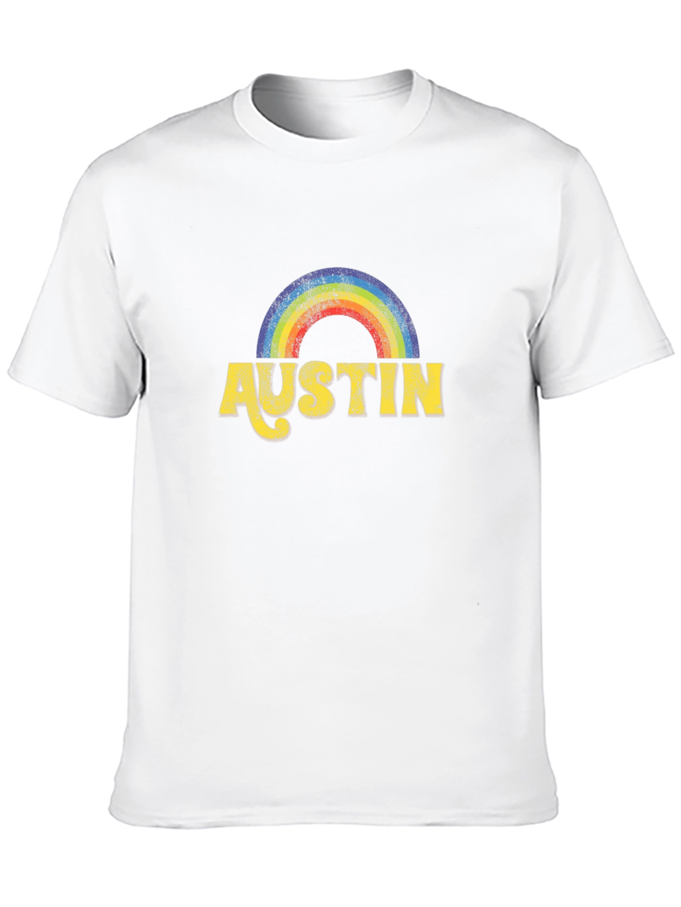 Austin Rainbow Graphic Tee - Classic Comfort