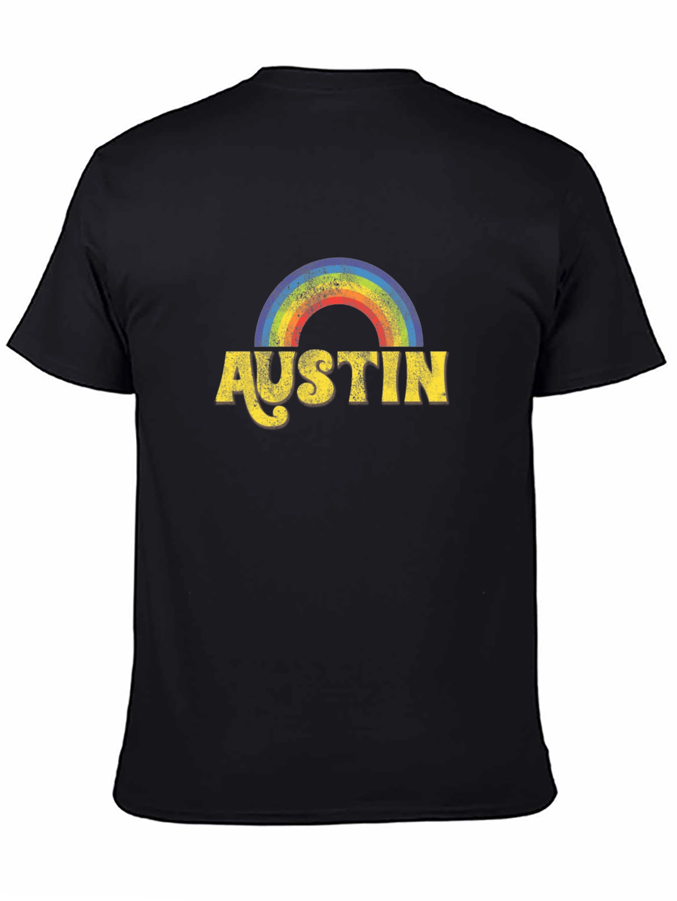 Austin Rainbow Graphic Tee - Classic Comfort