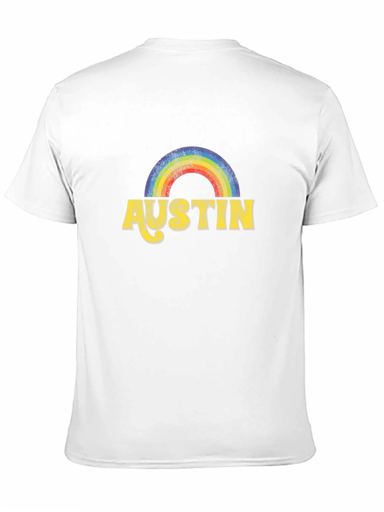 Austin Rainbow Graphic Tee - Classic Comfort