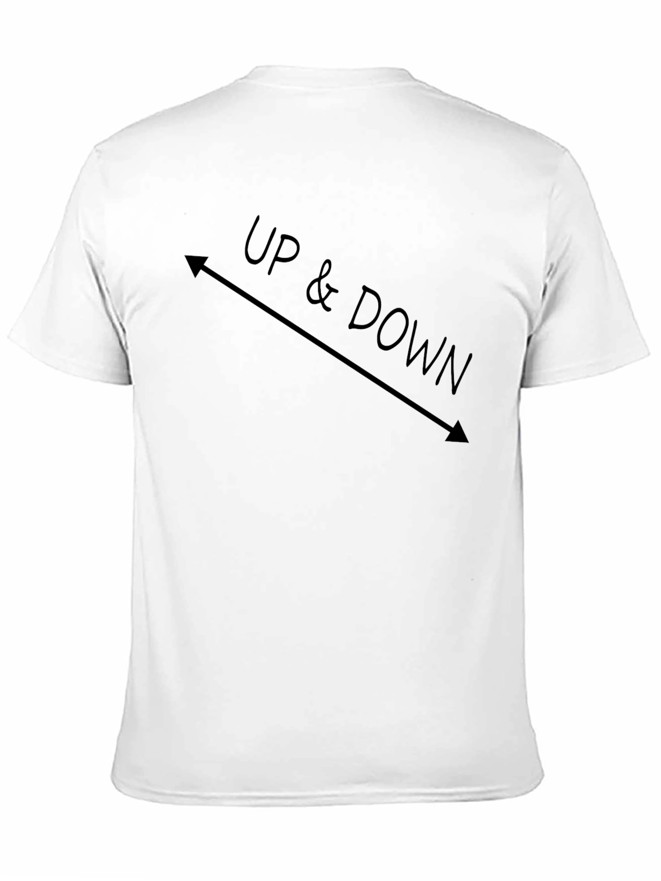 Up & Down Graphic Tee - Casual Black T-Shirt