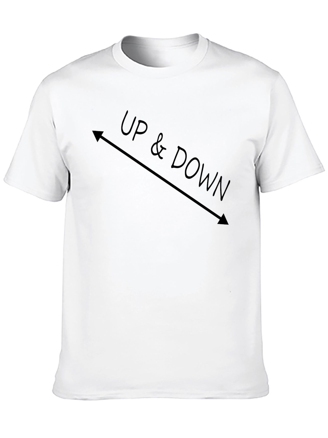 Up & Down Graphic Tee - Casual Black T-Shirt
