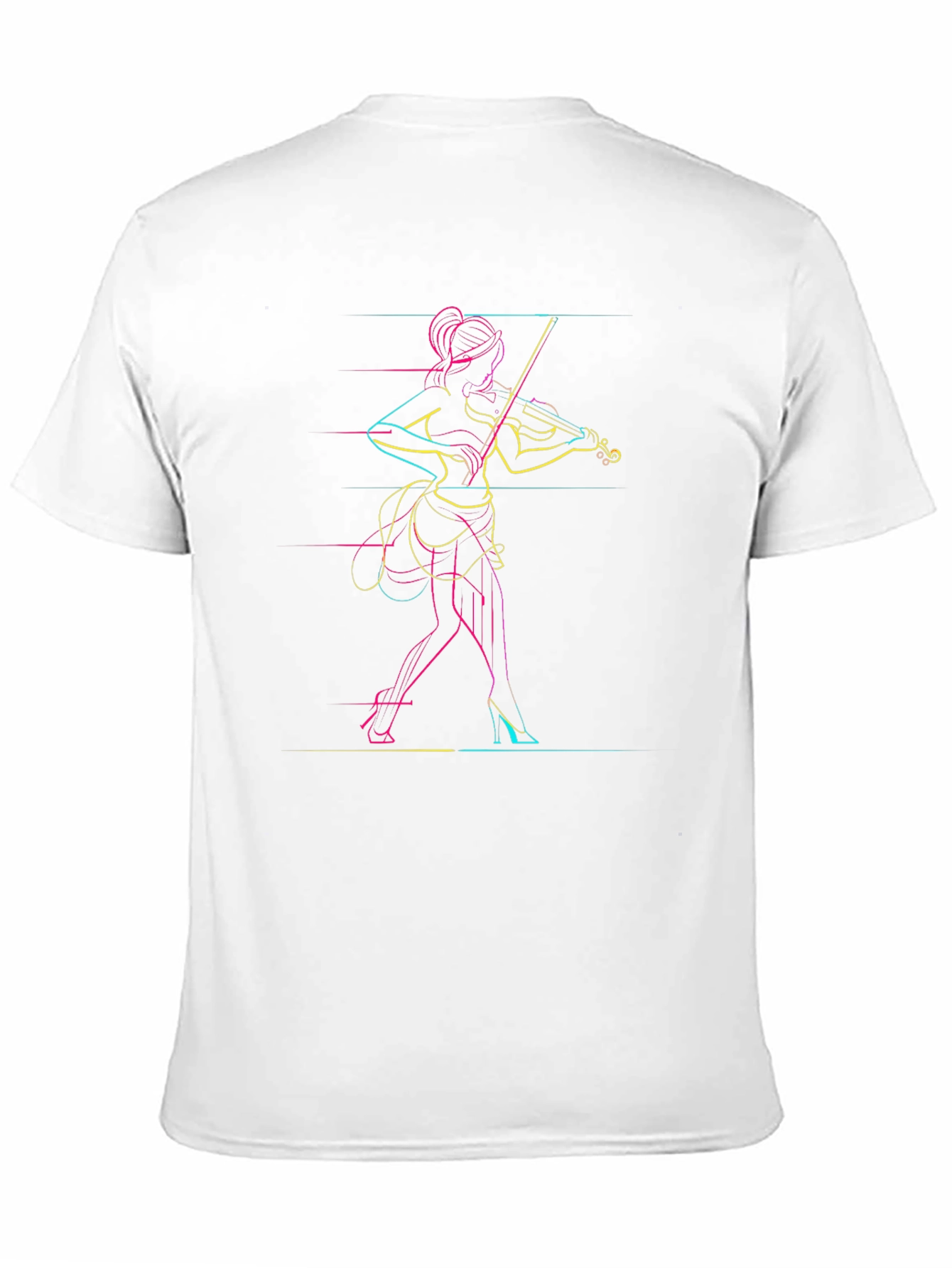 Abstract Violin Player Graphic Tee