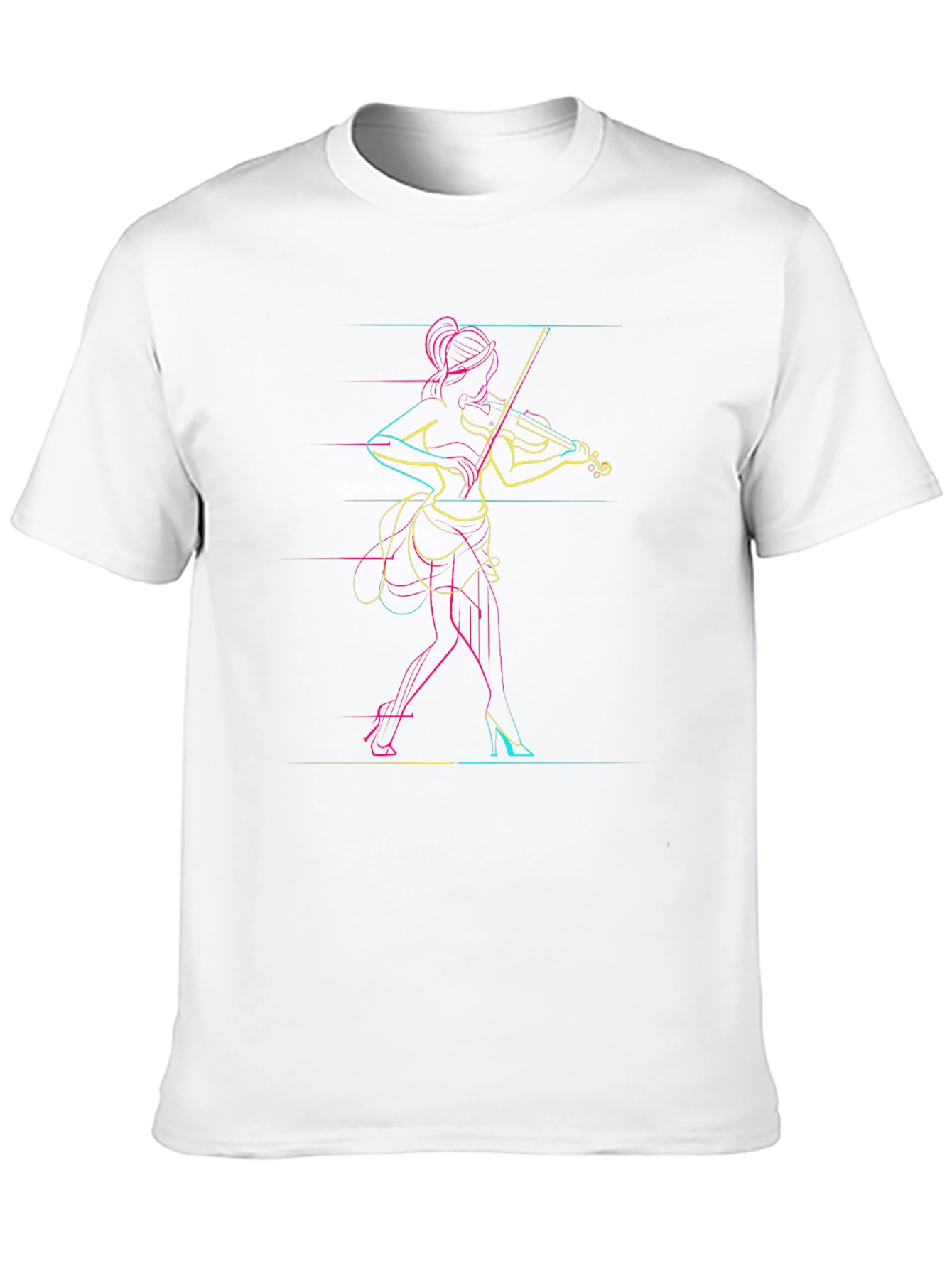 Abstract Violin Player Graphic Tee