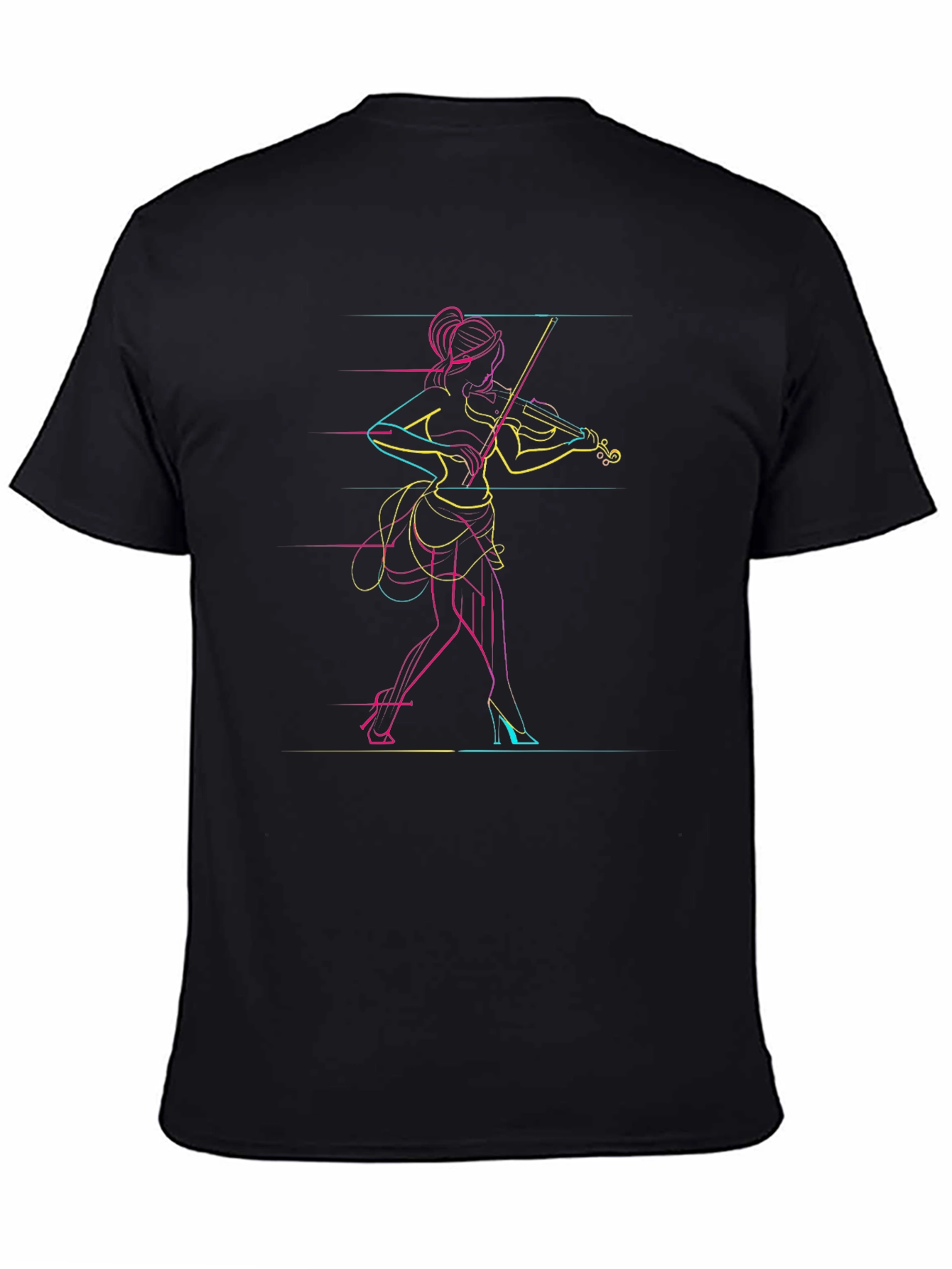 Abstract Violin Player Graphic Tee