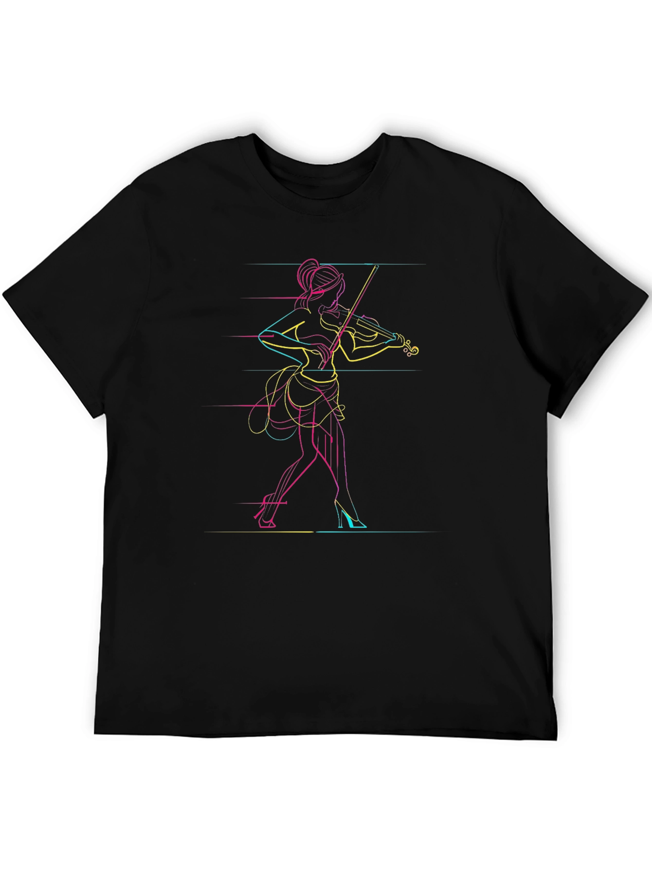 Abstract Violin Player Graphic Tee
