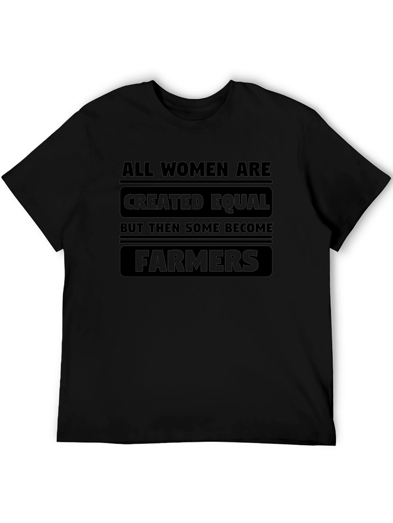 Women Farmers Graphic T-Shirt - Black