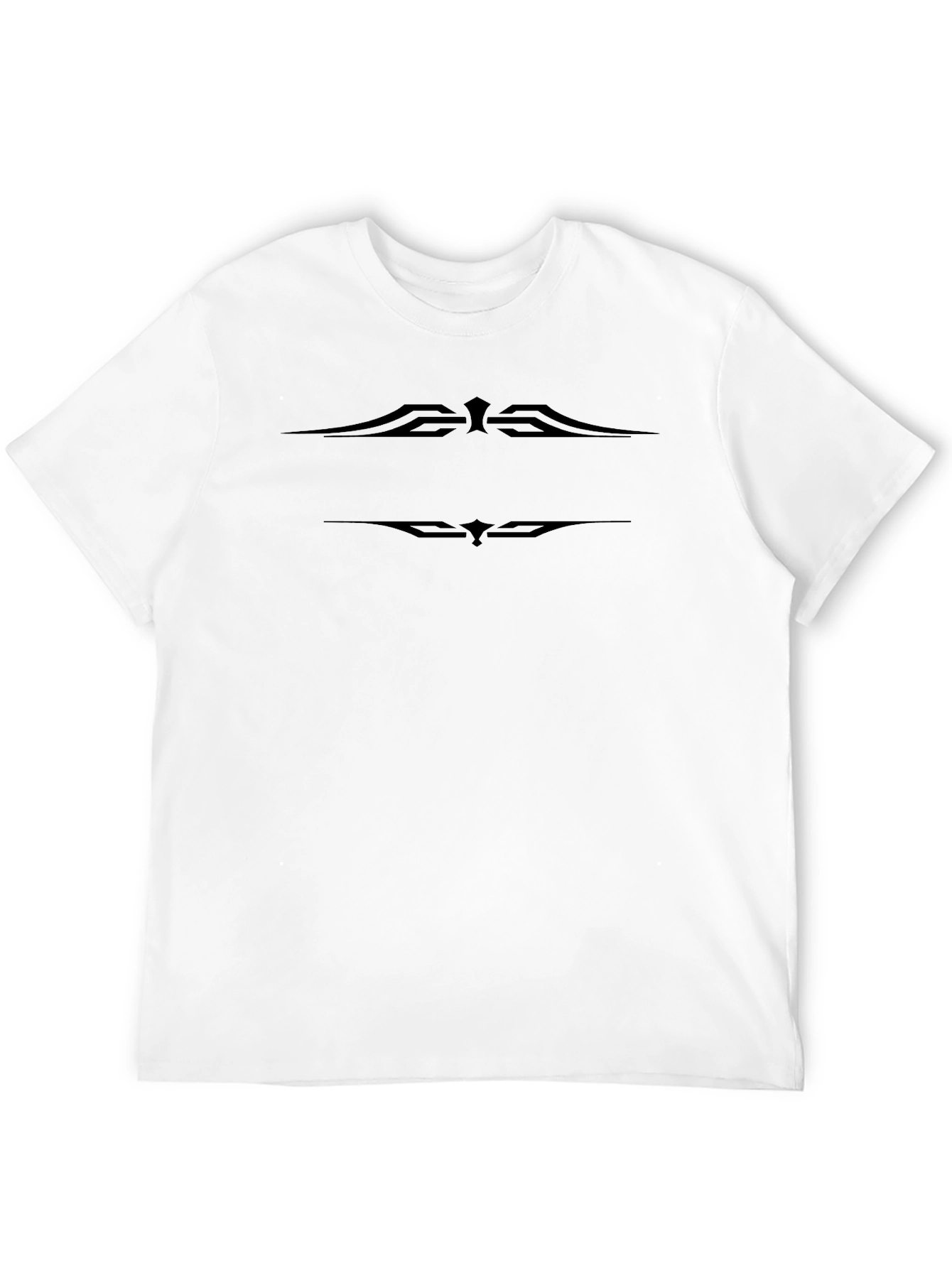 Mens Black T-Shirt with Abstract Design