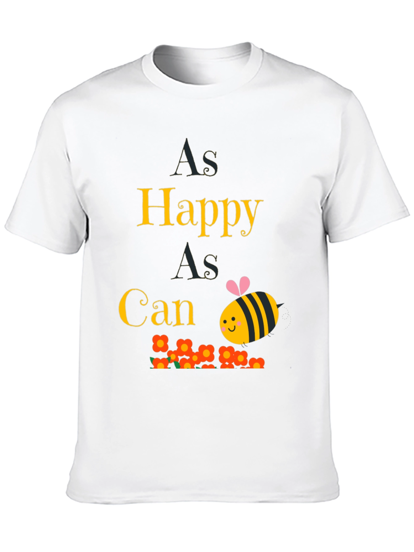 As Happy As Can Bee T-Shirt - Black