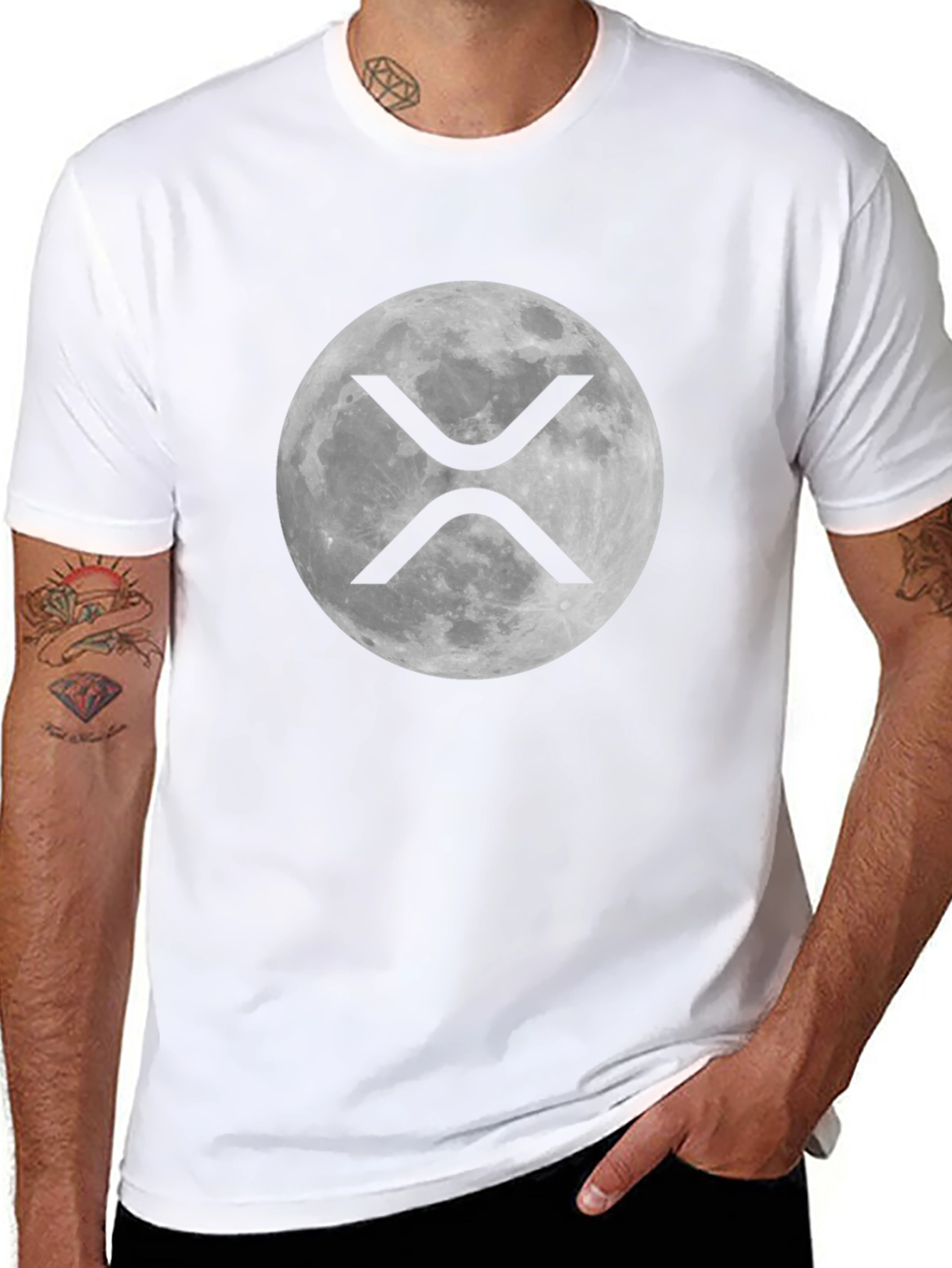 Ripple XRP Cryptocurrency Moon T-Shirt