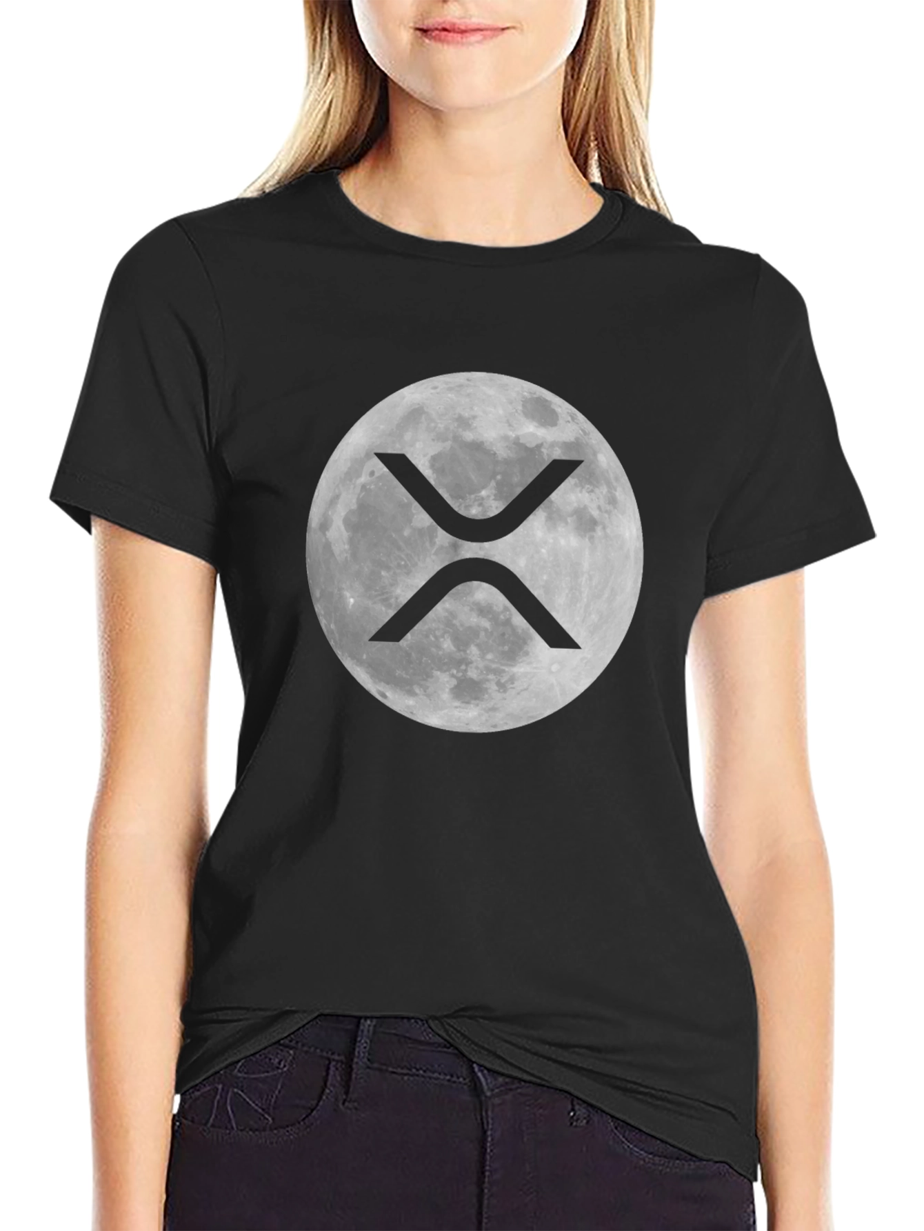 Ripple XRP Cryptocurrency Moon T-Shirt