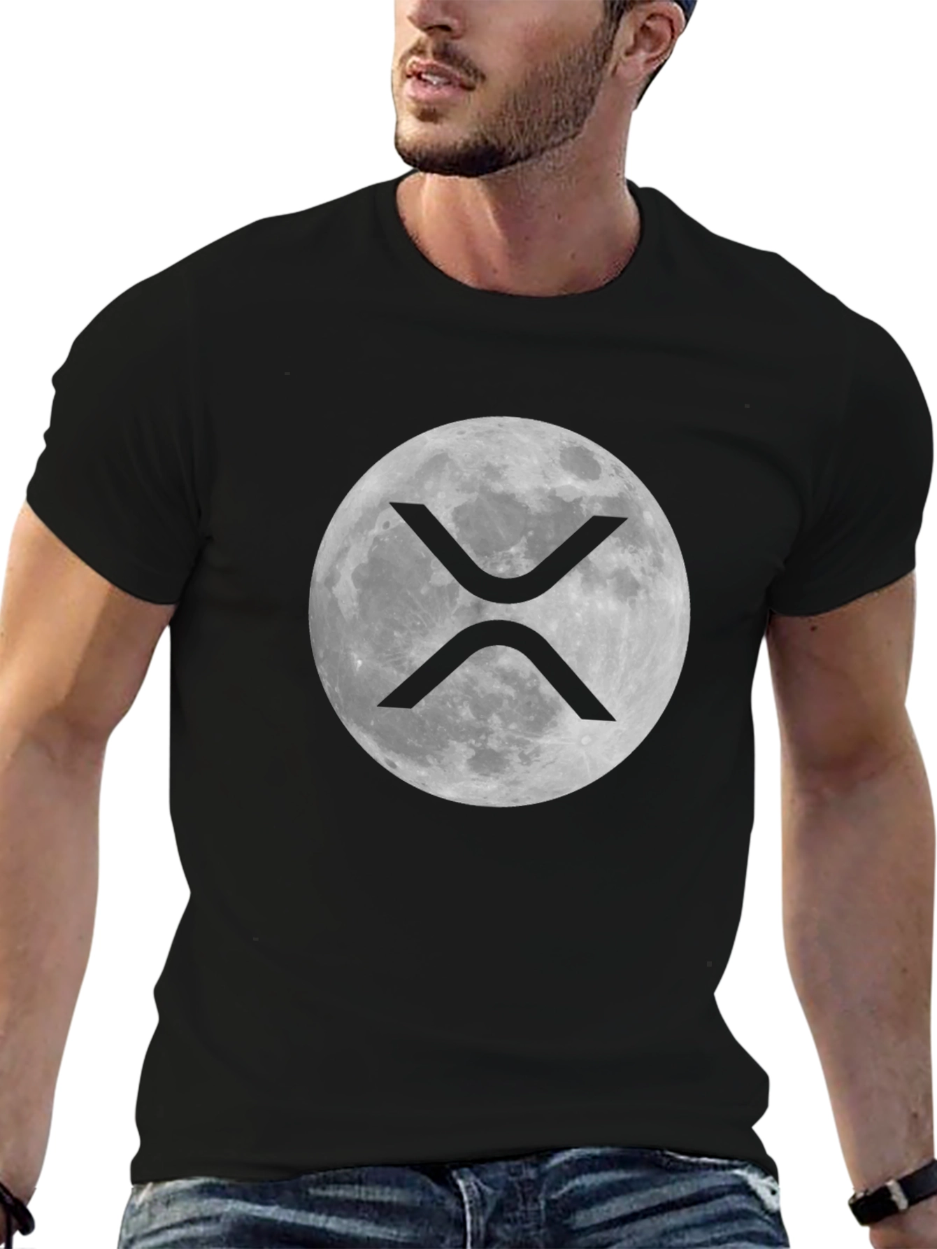 Ripple XRP Cryptocurrency Moon T-Shirt