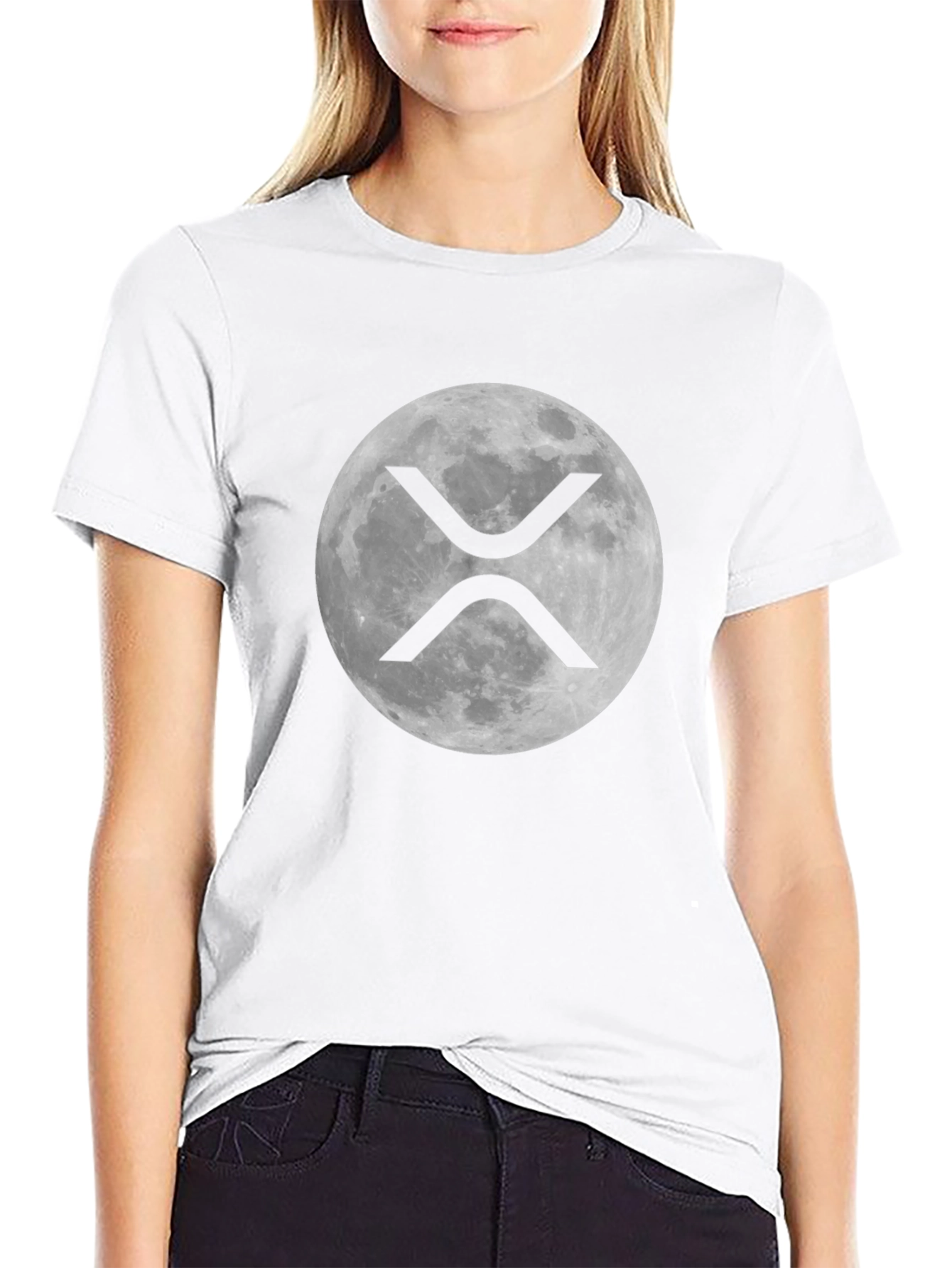 Ripple XRP Cryptocurrency Moon T-Shirt
