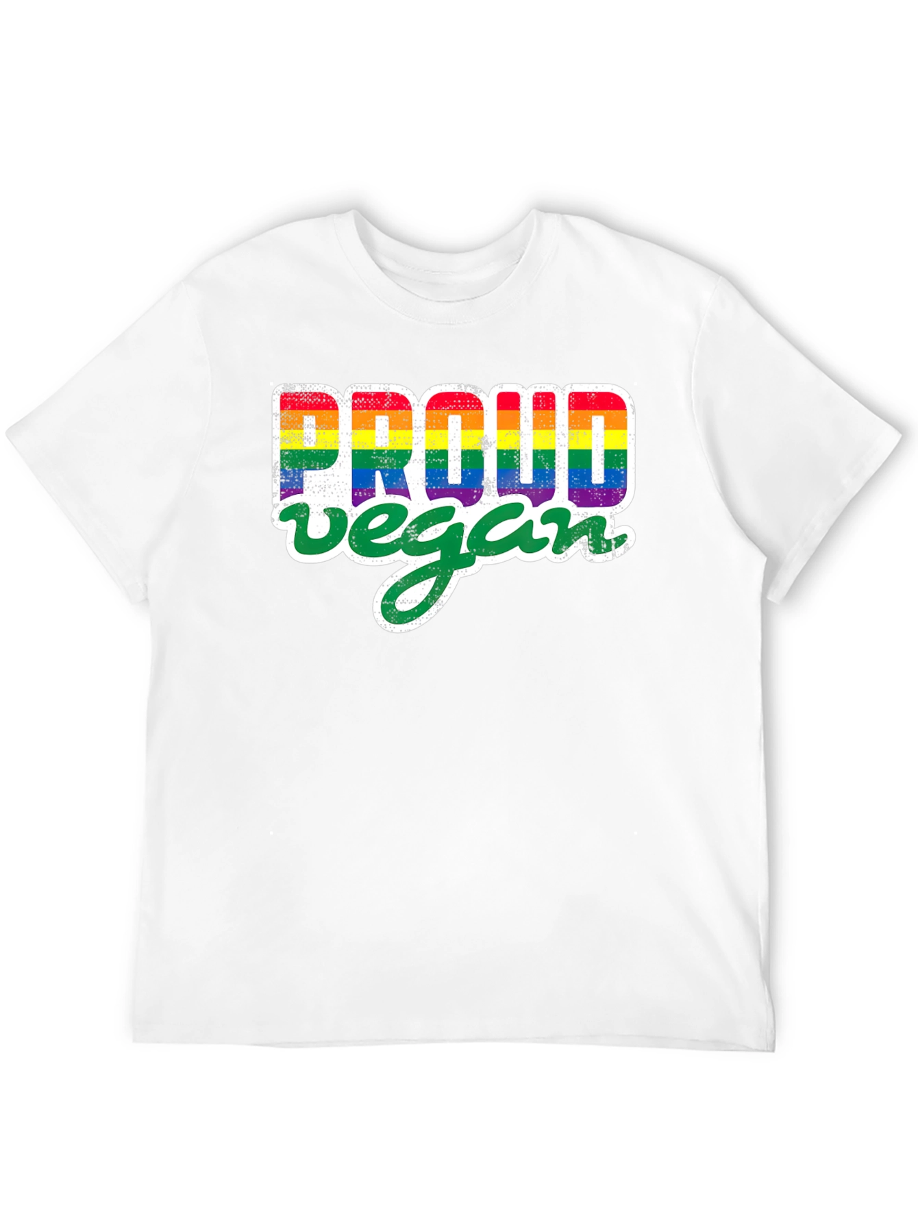 Proud Vegan Rainbow Graphic Tee - Black