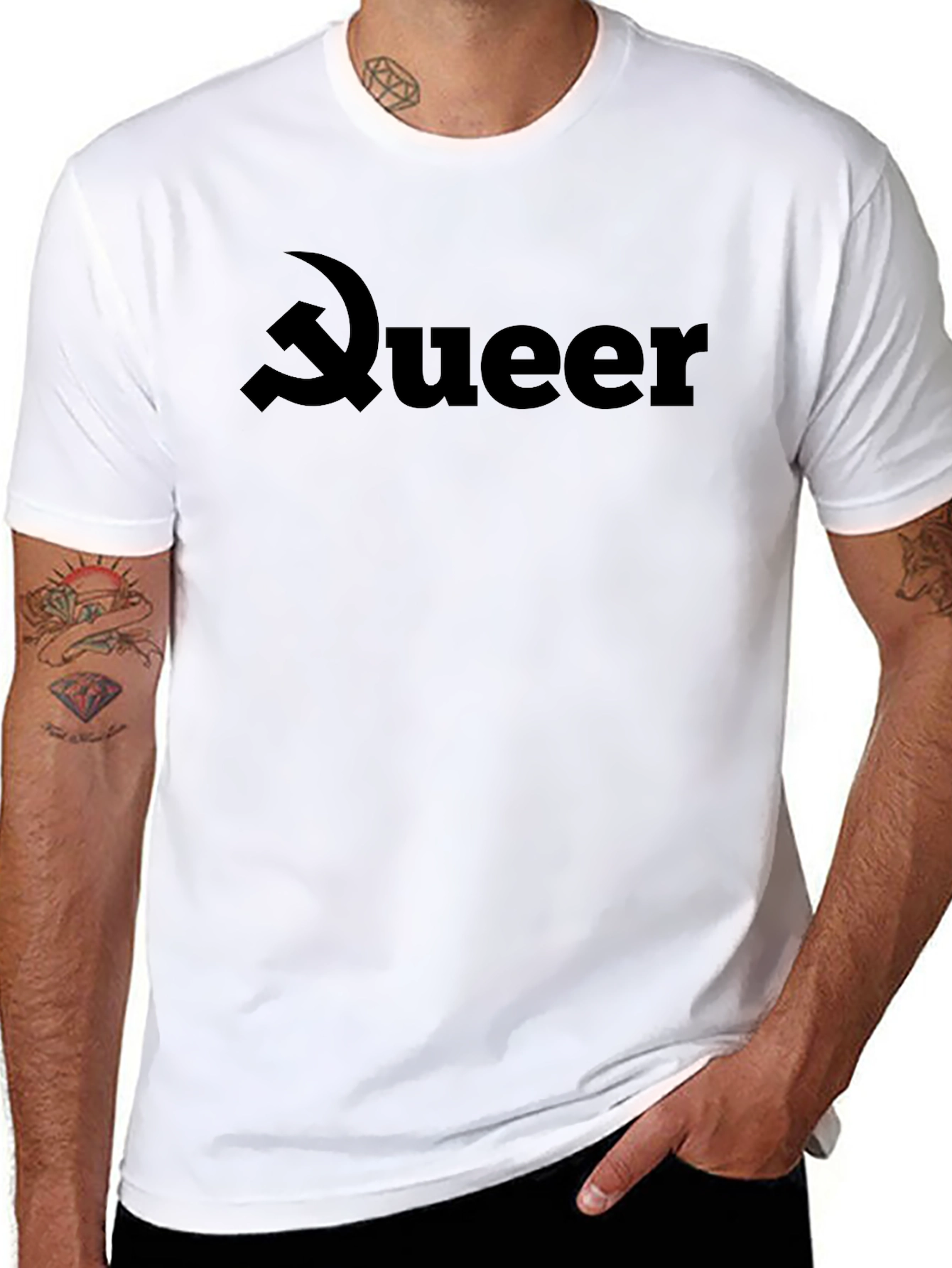 Queer Hammer & Sickle Black T-Shirt