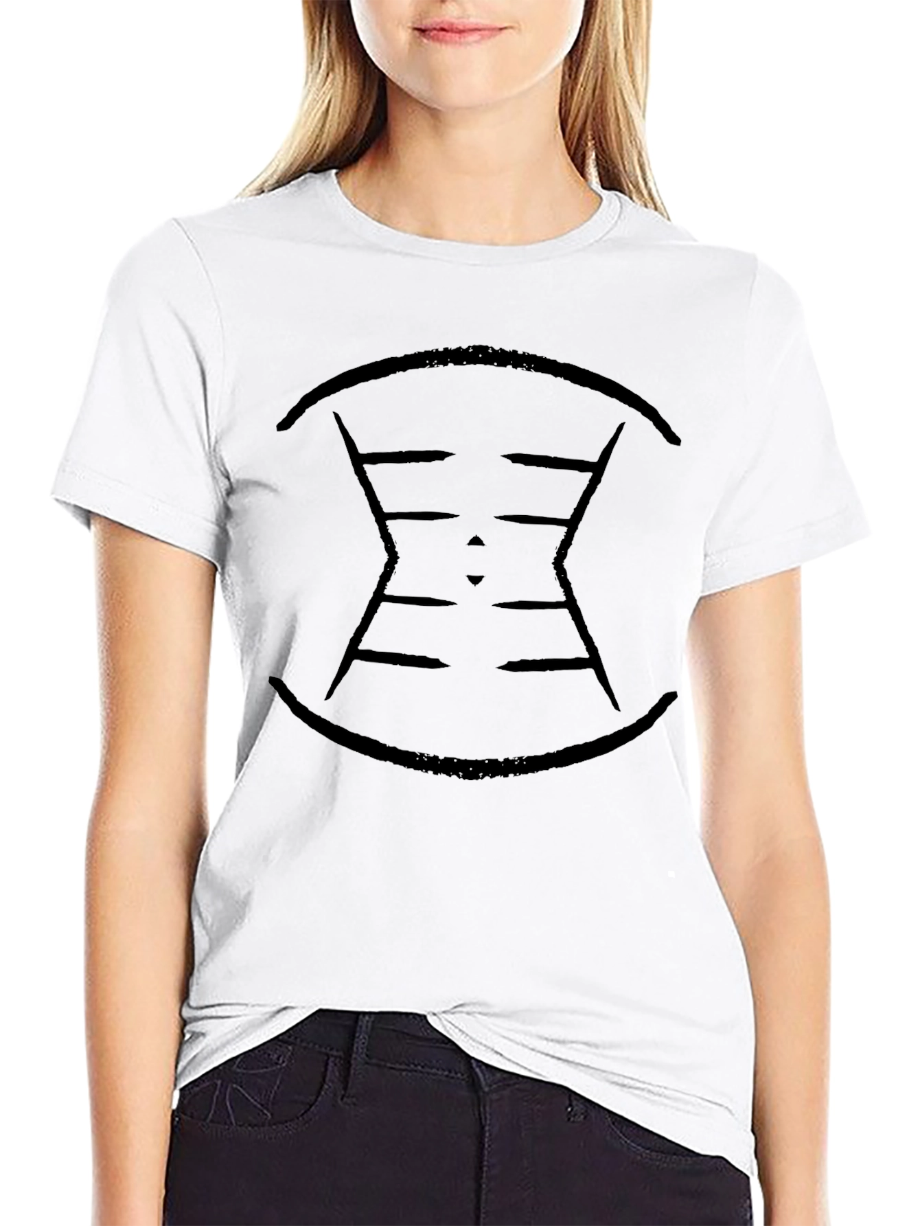 Abstract Graphic Mens Black T-Shirt