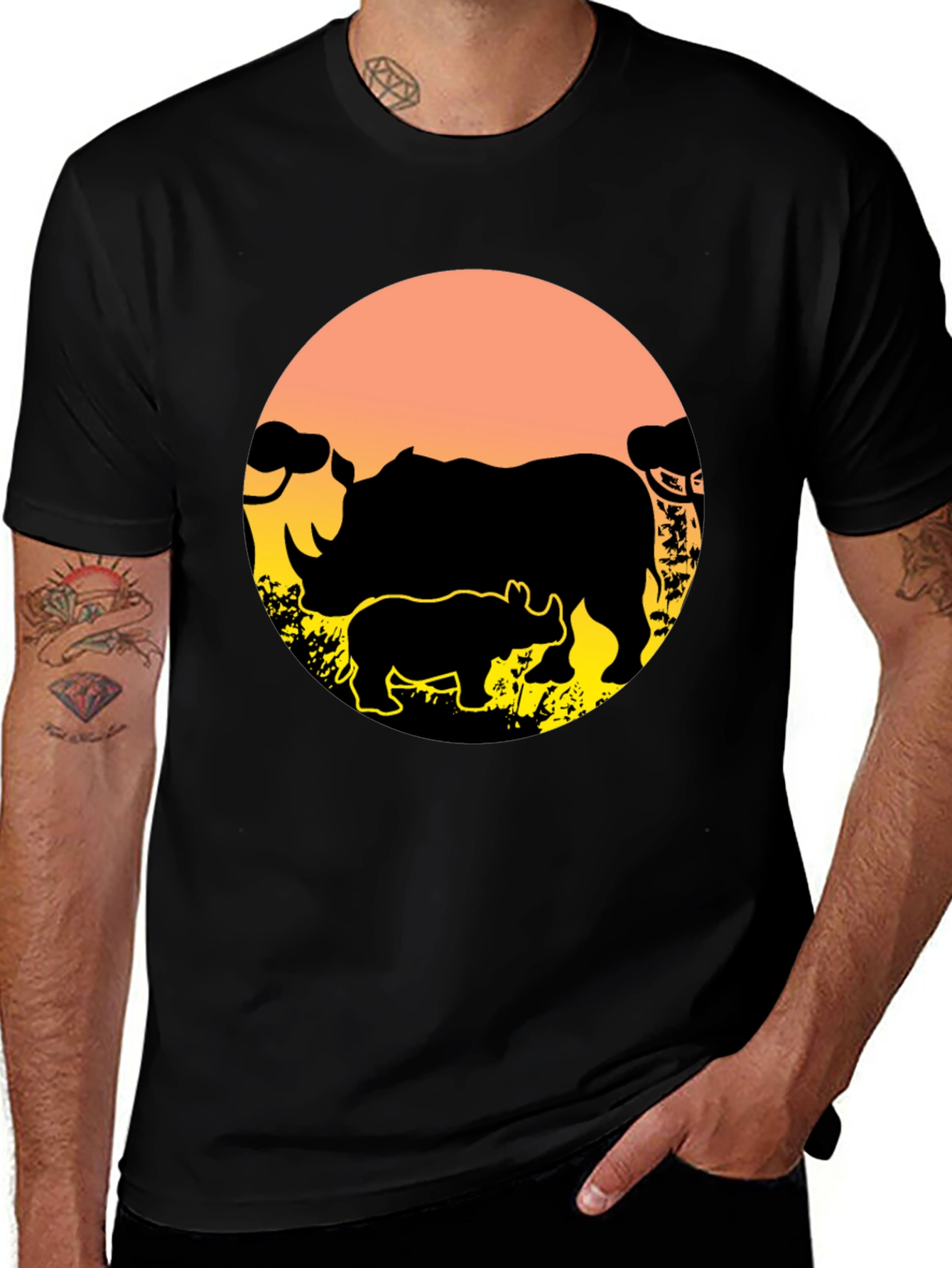 Rhino Silhouette T-Shirt