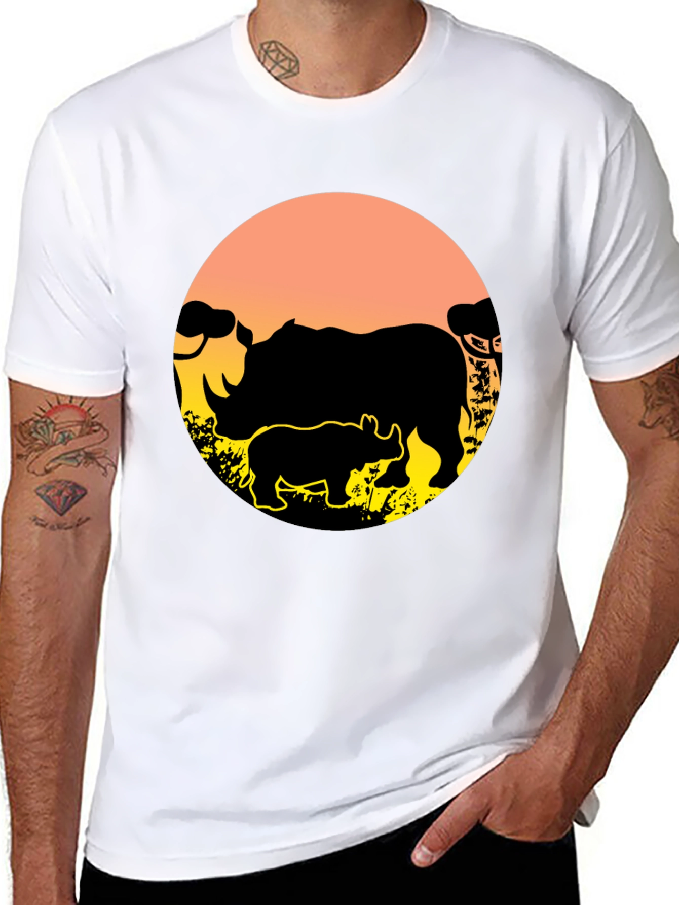 Rhino Silhouette T-Shirt