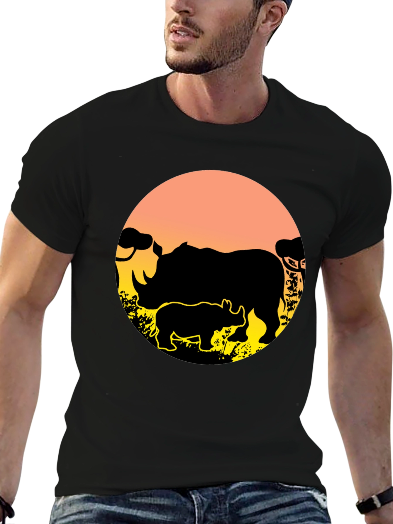 Rhino Silhouette T-Shirt