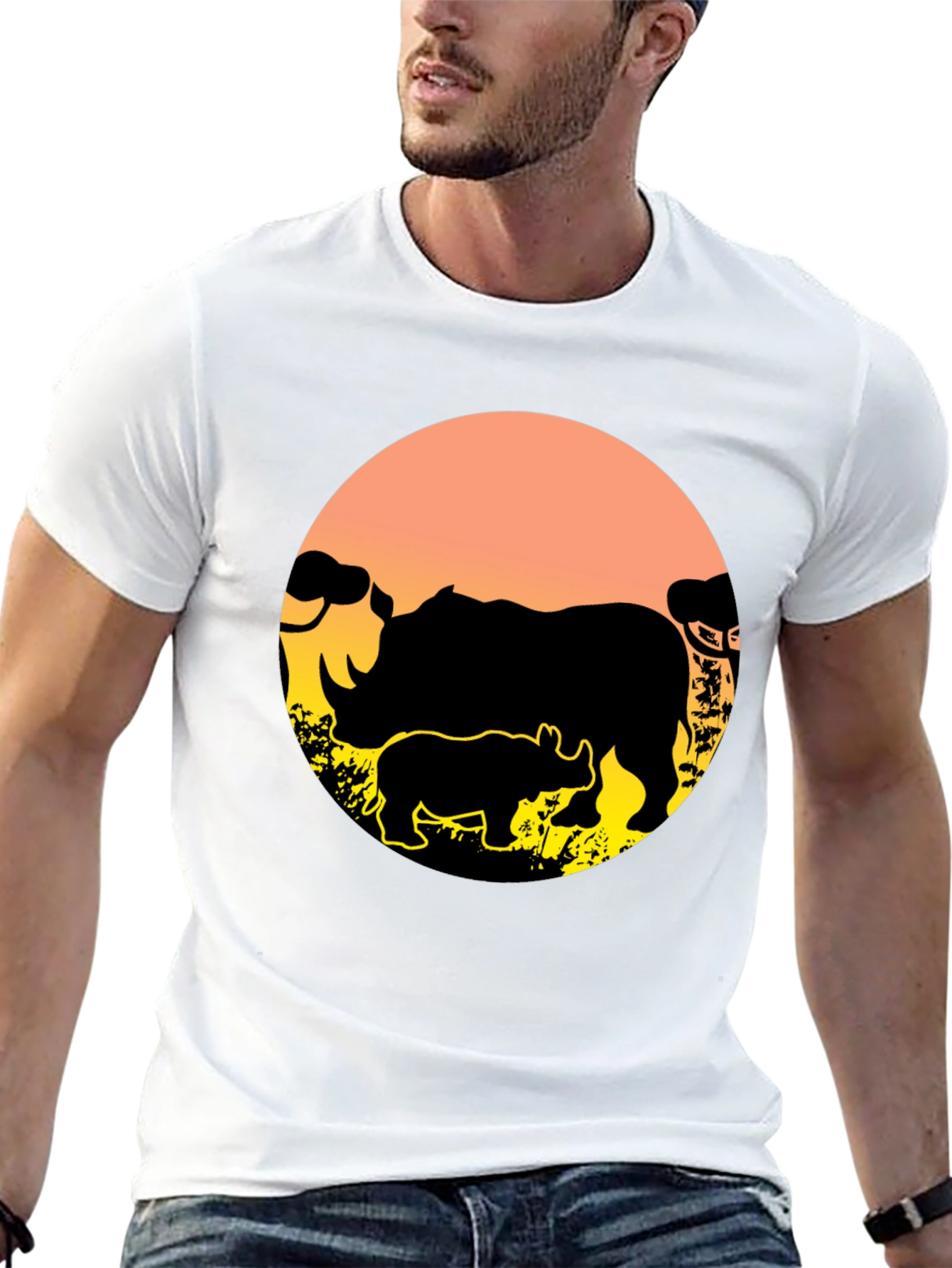Rhino Silhouette T-Shirt