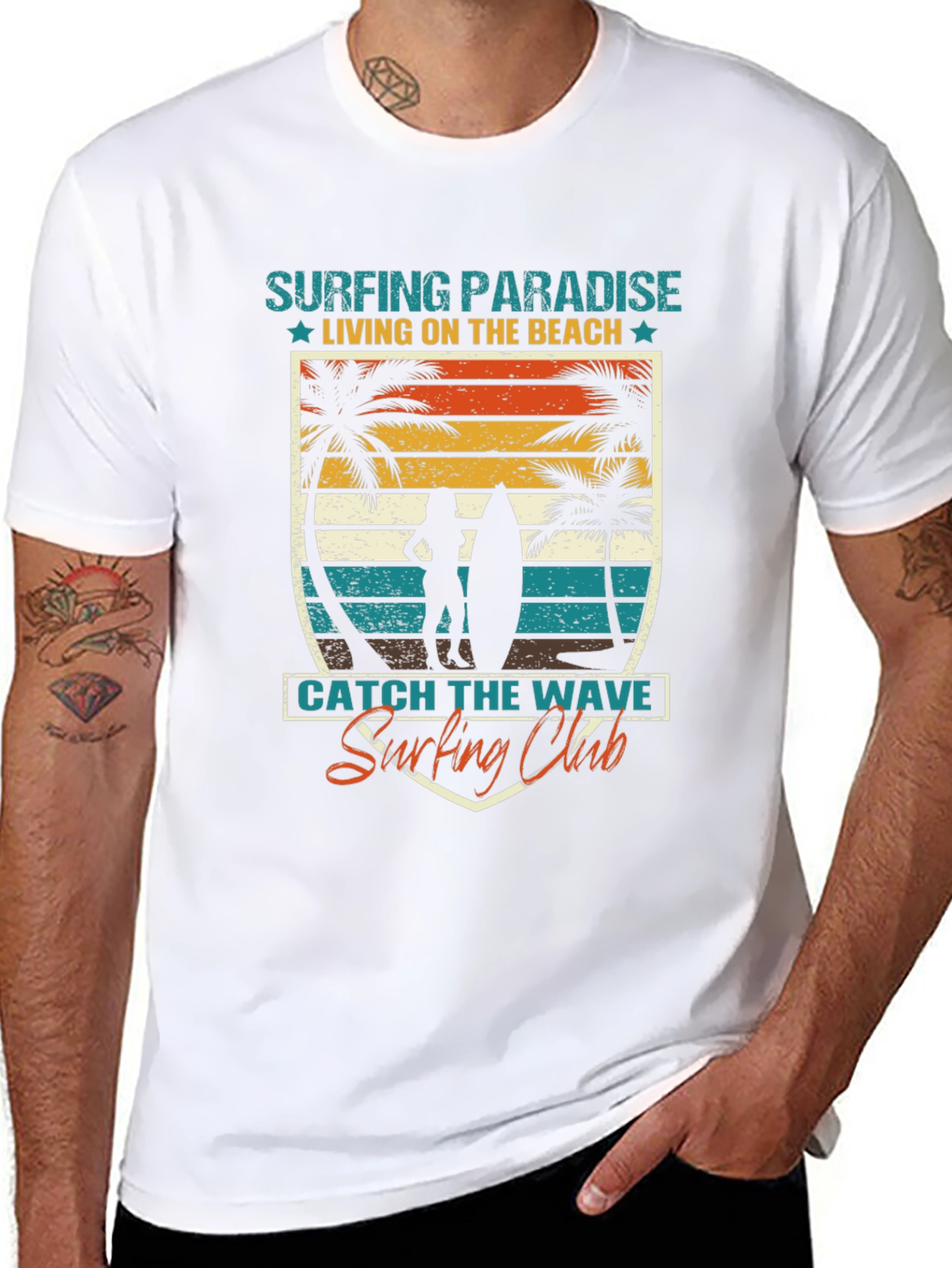 Surfing Paradise Graphic Tee - Beach Lifestyle