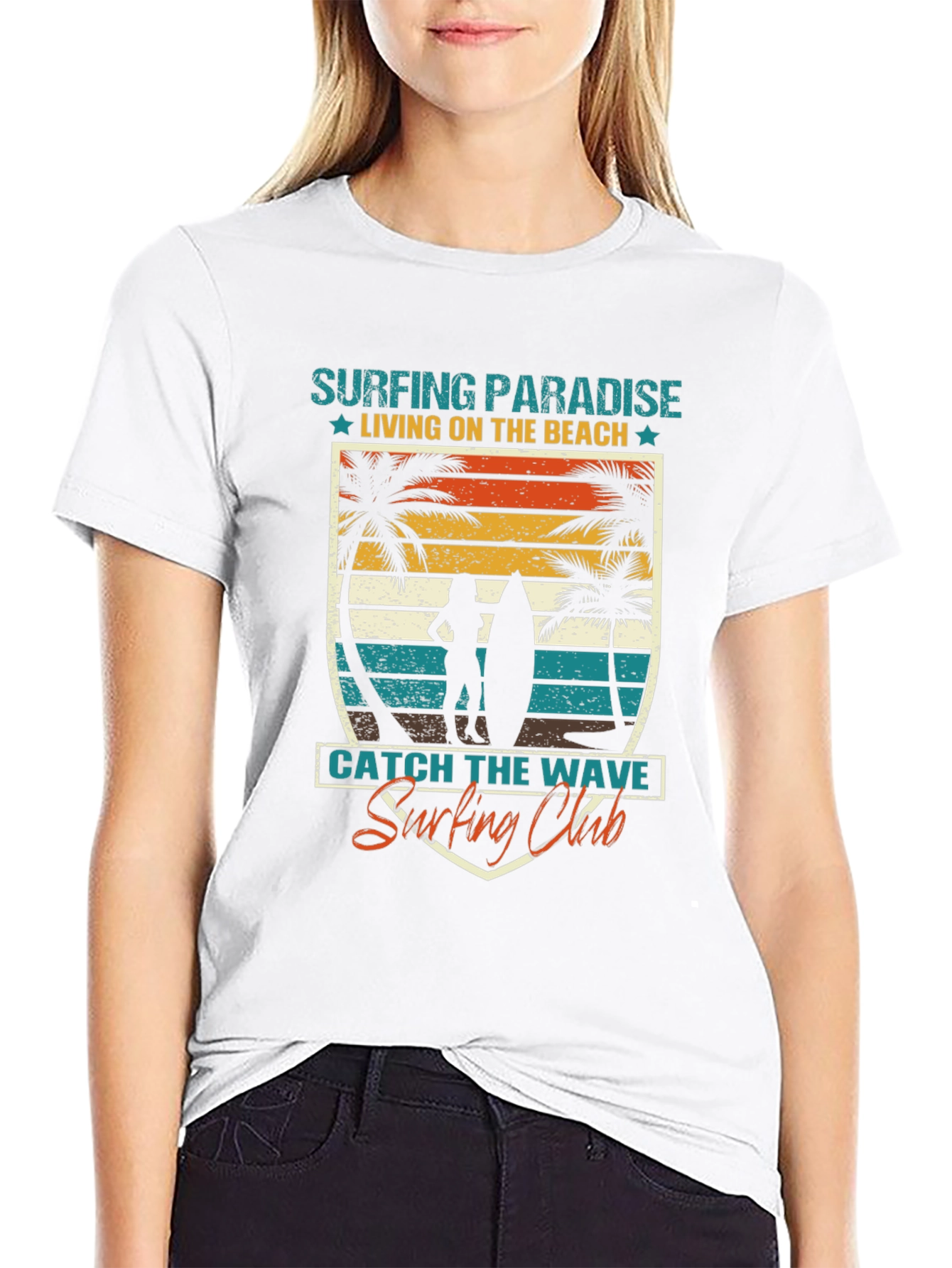 Surfing Paradise Graphic Tee - Beach Lifestyle