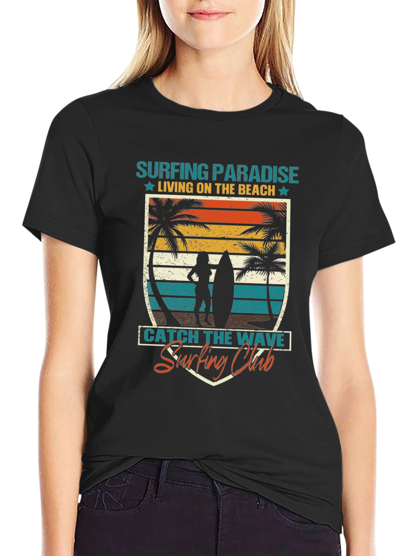 Surfing Paradise Graphic Tee - Beach Lifestyle