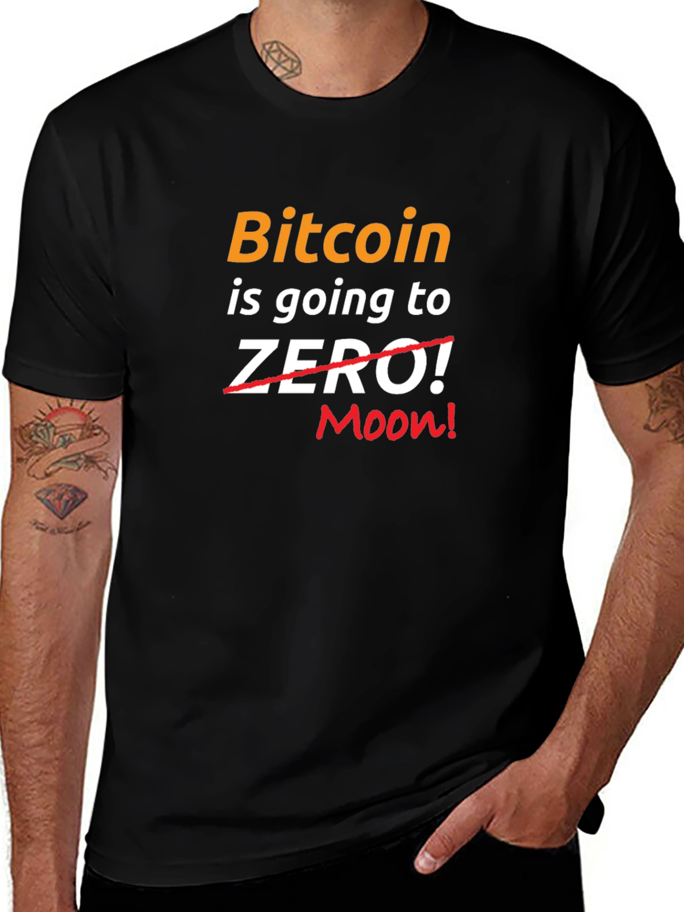 Bitcoin to the Moon Graphic T-Shirt