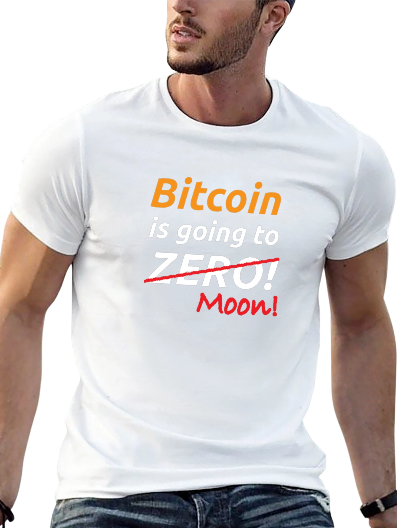 Bitcoin to the Moon Graphic T-Shirt