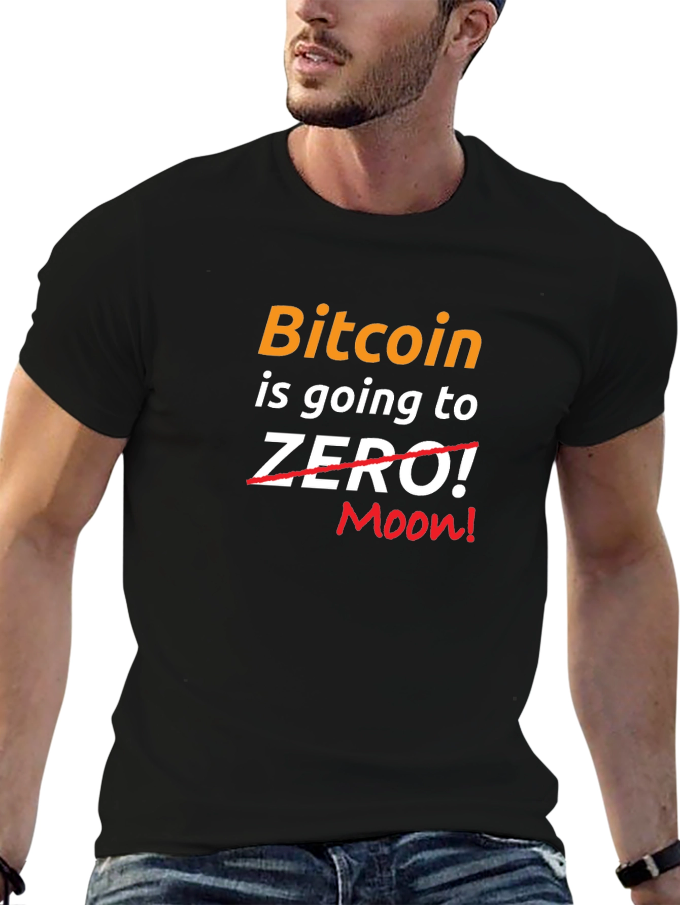 Bitcoin to the Moon Graphic T-Shirt