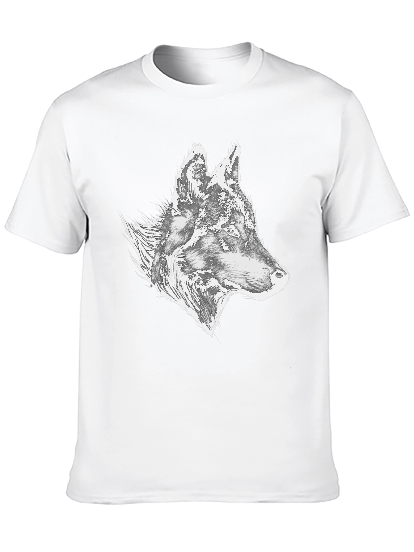 Wolf Graphic Tee - Stylish Mens Black T-Shirt