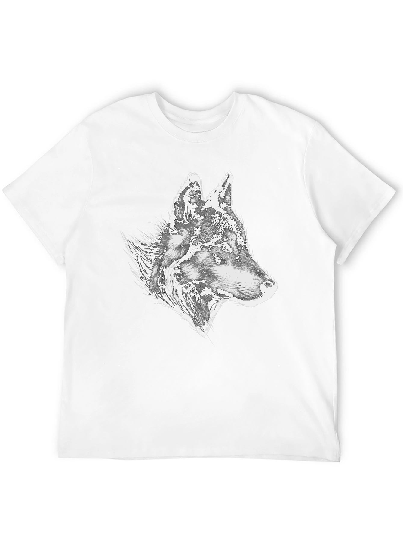 Wolf Graphic Tee - Stylish Mens Black T-Shirt