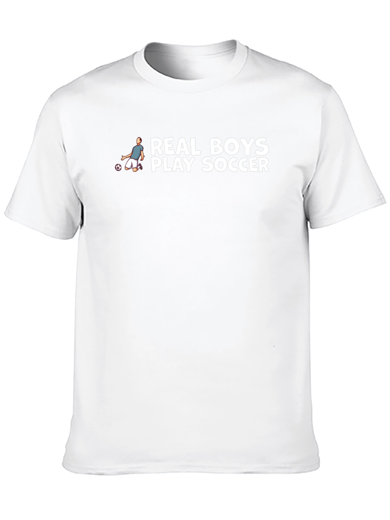 Real Boys Play Soccer Graphic T-Shirt