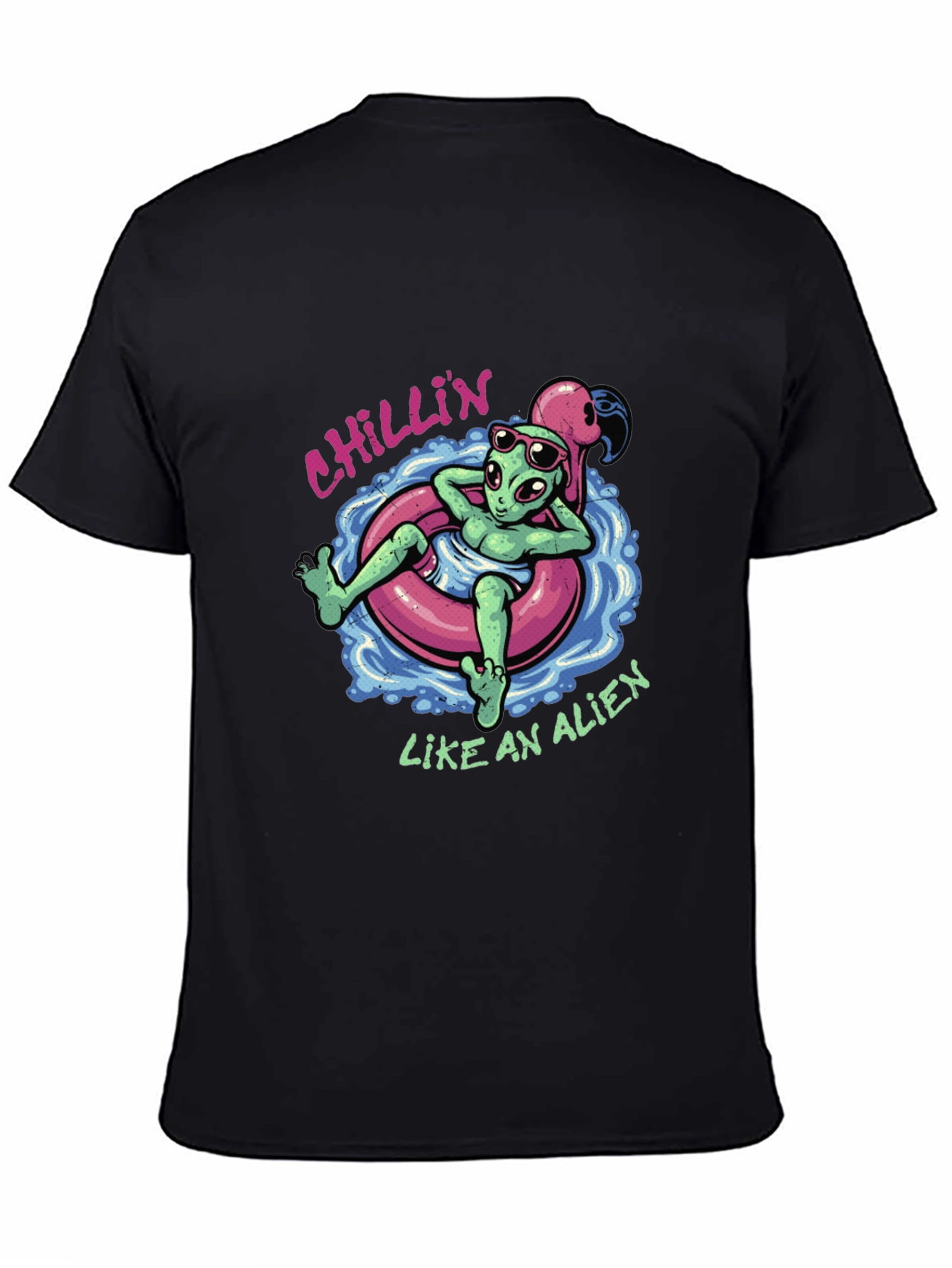 Chillin Alien Graphic T-Shirt - Summer Relax Vibes