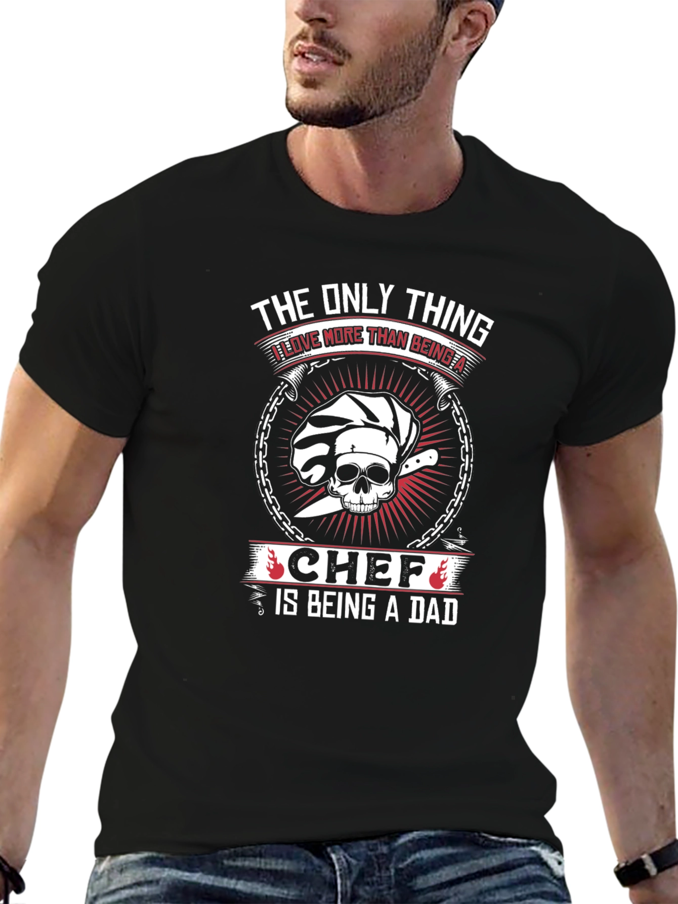 Chef Dad Graphic T-Shirt - Black