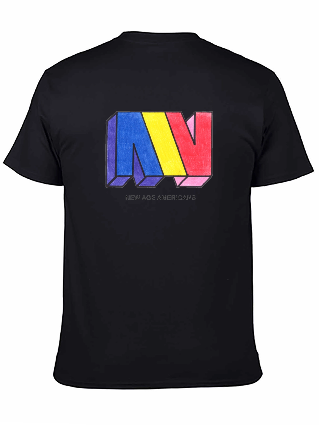 New Age Americans Graphic T-Shirt - Black