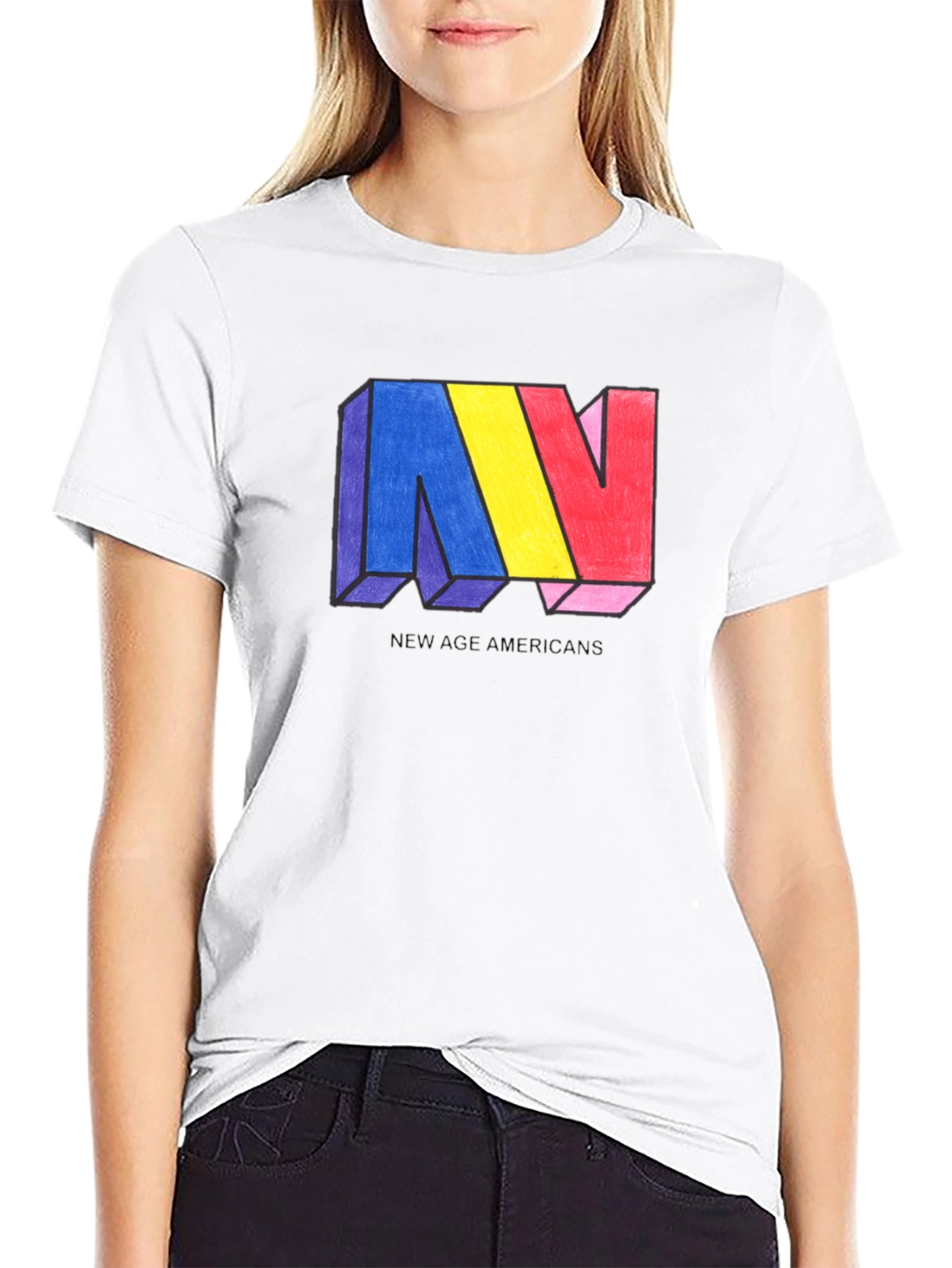New Age Americans Graphic T-Shirt - Black