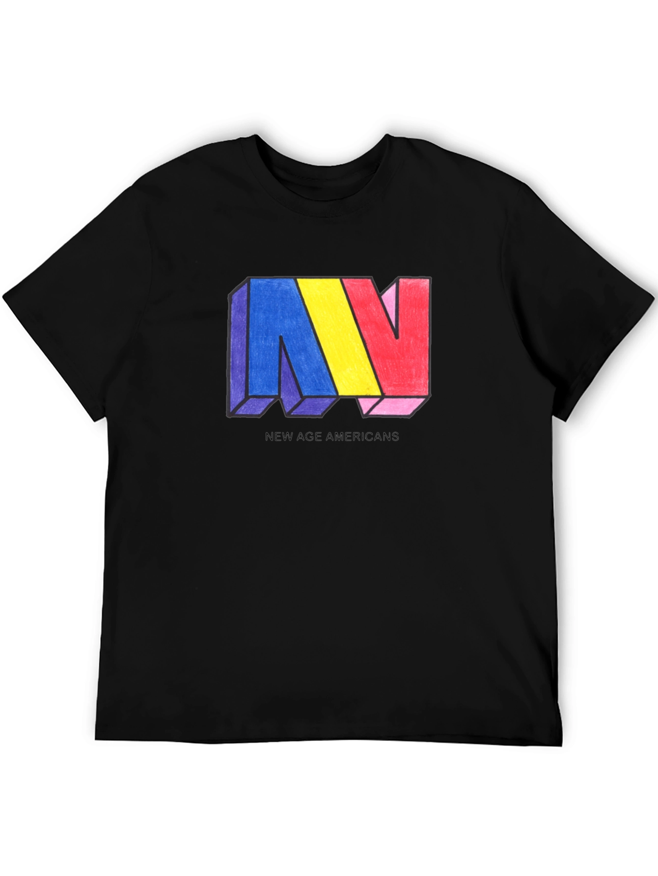 New Age Americans Graphic T-Shirt - Black