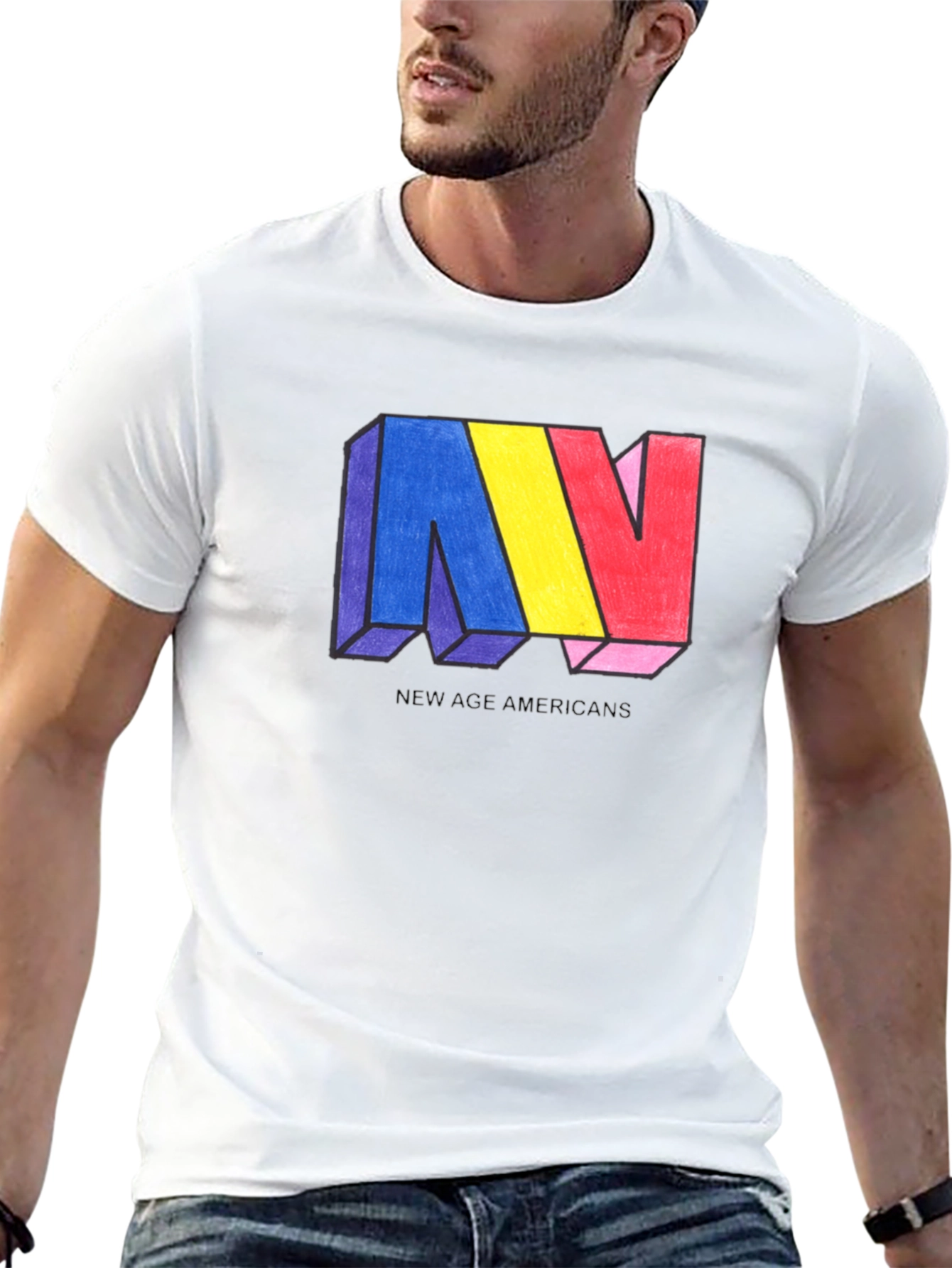 New Age Americans Graphic T-Shirt - Black