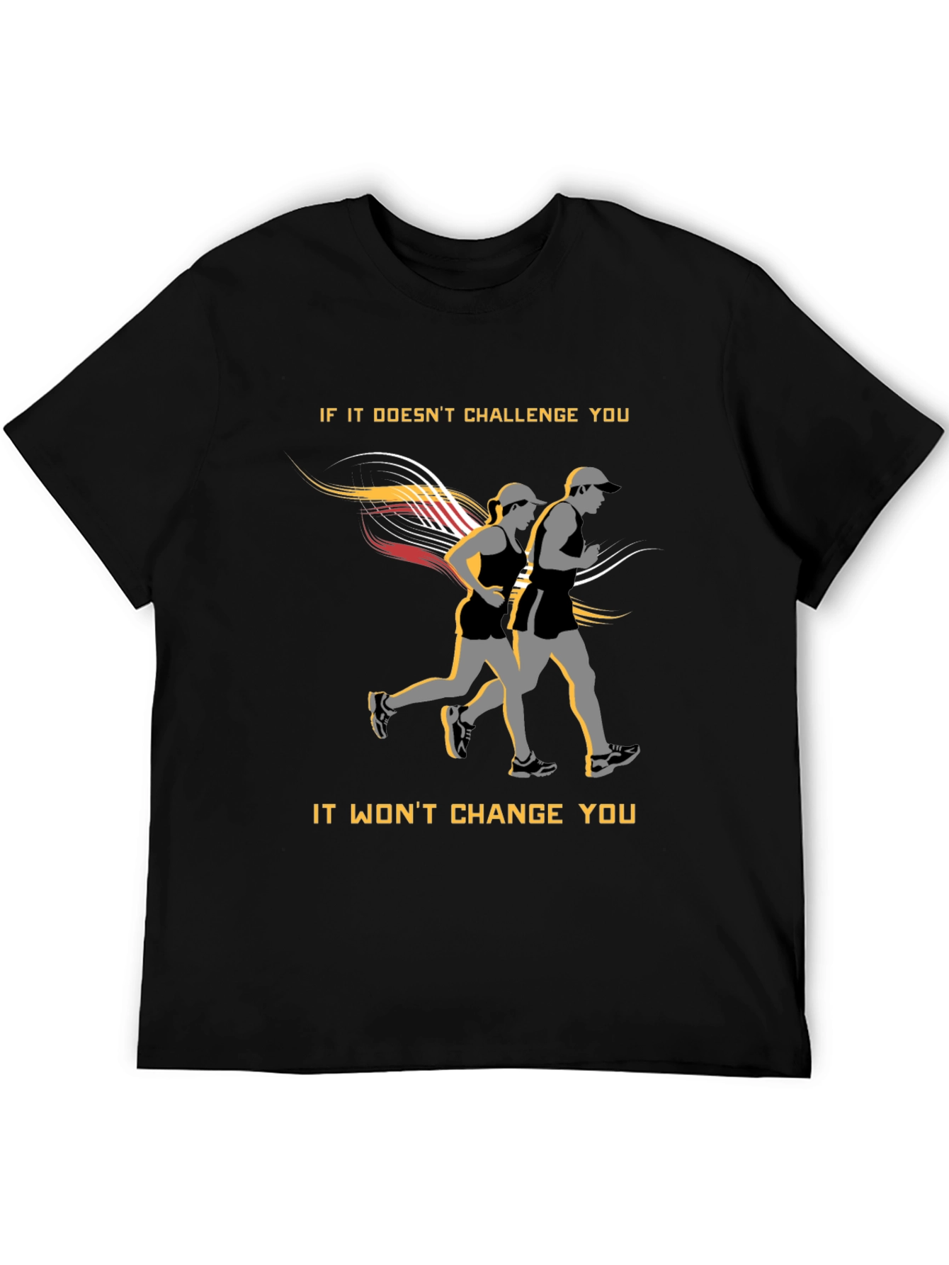 Motivational Running T-Shirt: Challenge Yourself!