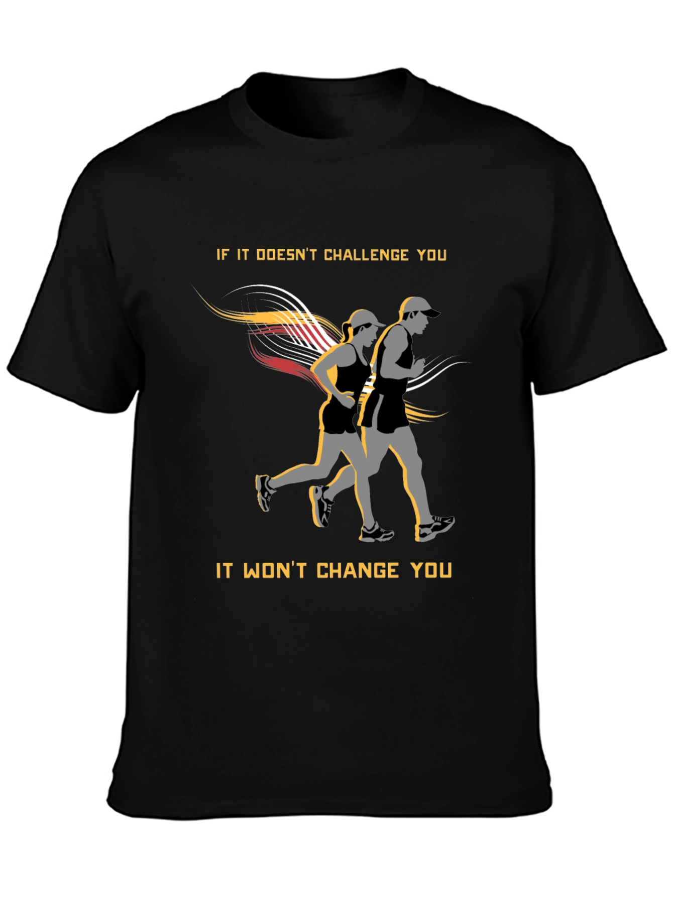 Motivational Running T-Shirt: Challenge Yourself!