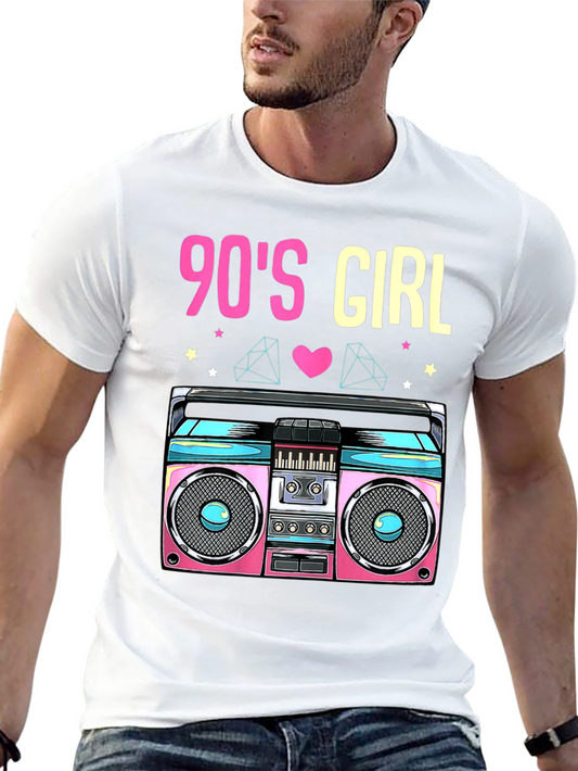 90s Girl Boombox T-Shirt - Retro Style