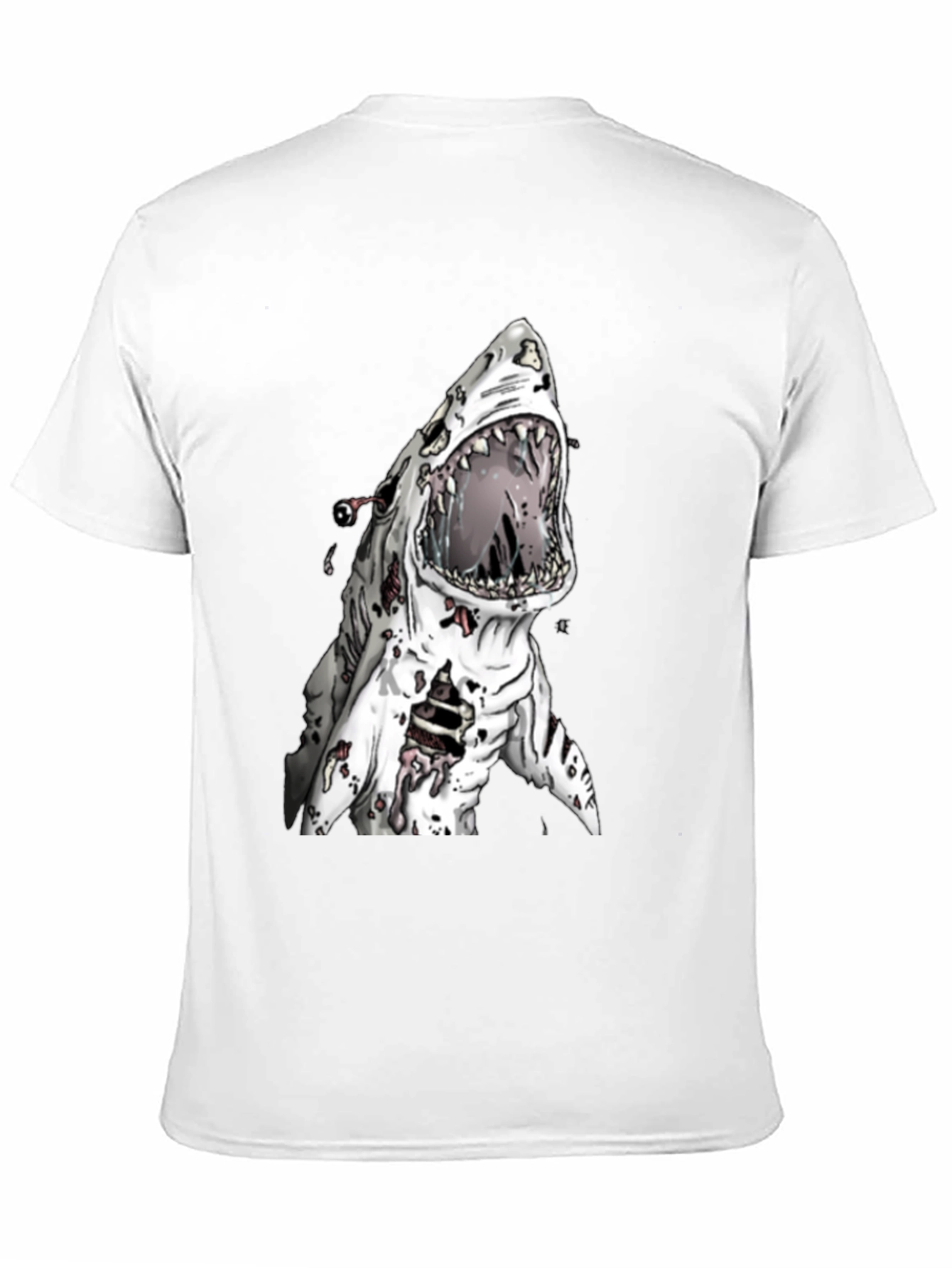 Zombie Shark Graphic Tee - Mens Black T-Shirt