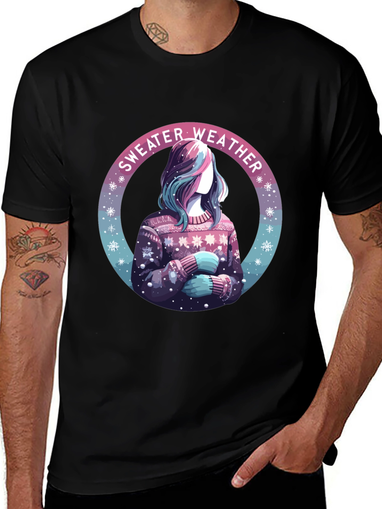 Sweater Weather Graphic Tee - Stylish Winter T-Shirt