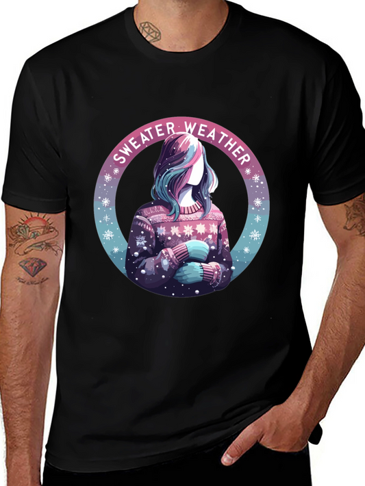 Sweater Weather Graphic Tee - Stylish Winter T-Shirt